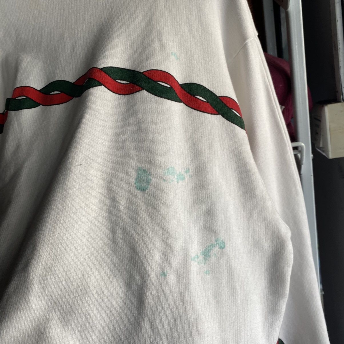 Gucci Gucci Interlocking G Logo Web Trim Striped Sweatshirt Size US L / EU 52-54 / 3 - 13 Thumbnail