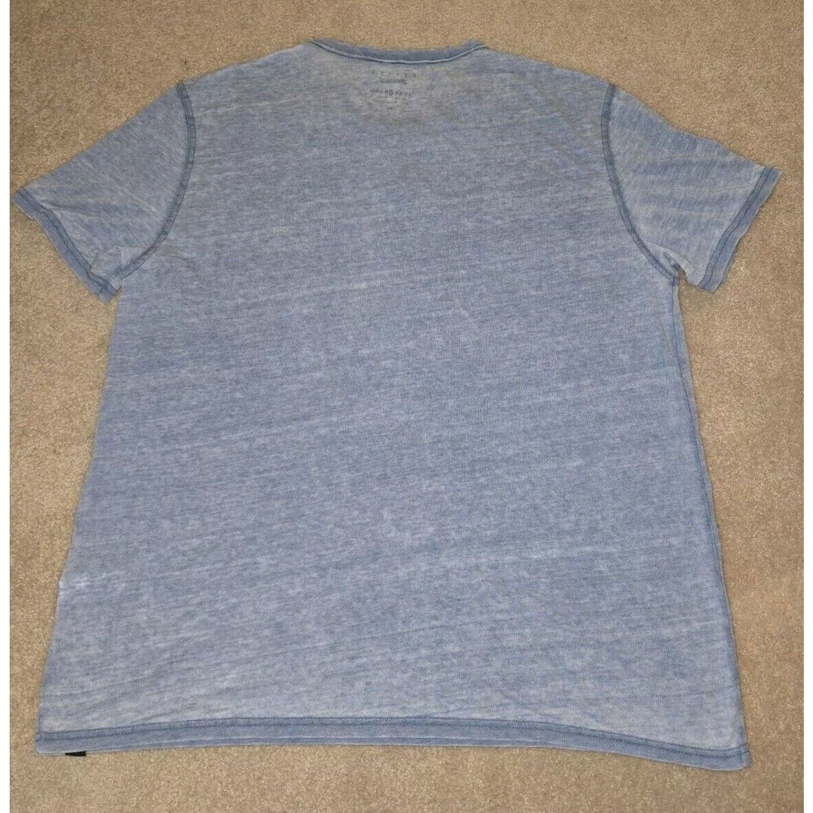 Lucky Brand Lucky Brand Venice Burnout Henley Shirt Mens XL Light Blue Size US XL / EU 56 / 4 - 4 Thumbnail