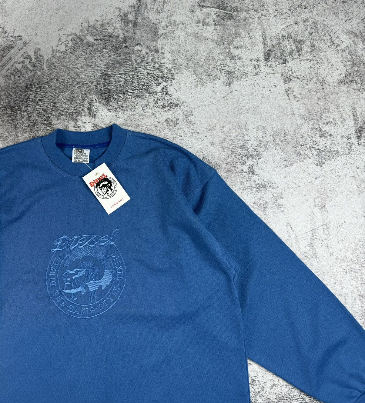 Diesel NEW 70S / 80S Diesel Big Logo Sweatshirt Hoodie Pullover Y2K Size US XL / EU 56 / 4 - 5 Thumbnail