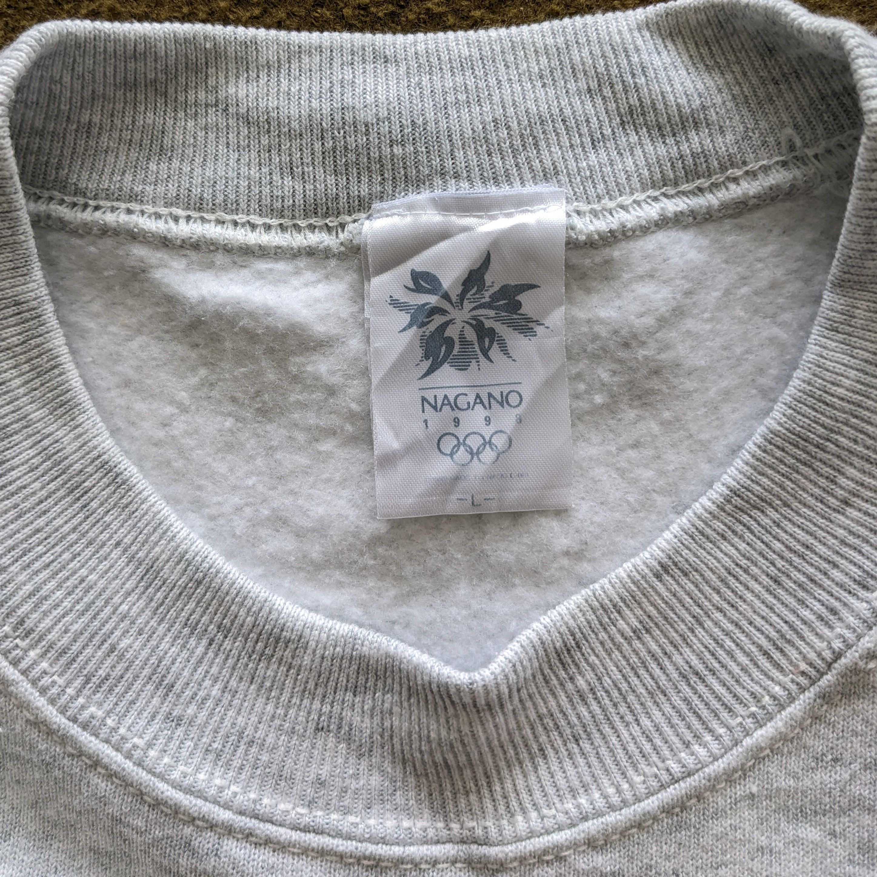 Vintage Vintage NAGANO 1998 Olympics Sweatshirt Size US L / EU 52-54 / 3 - 7 Thumbnail