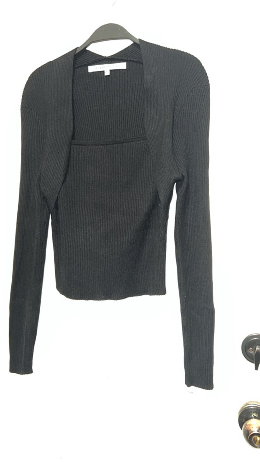 Other Women's CELEBRITY PINK Black Ribbed Long Sleeve Shrug L Size L / US 10 / IT 46 - 1 Thumbnail