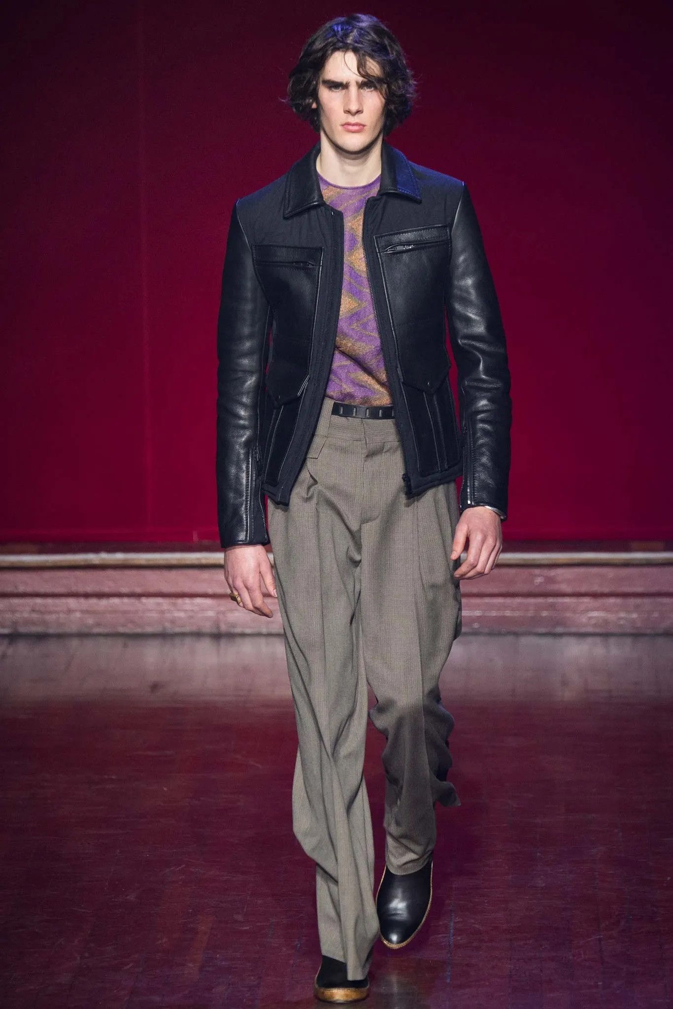 image of Maison Margiela Margiela - F/w 15 - Cargo Jacket in Black Red, Men's (Size Medium)