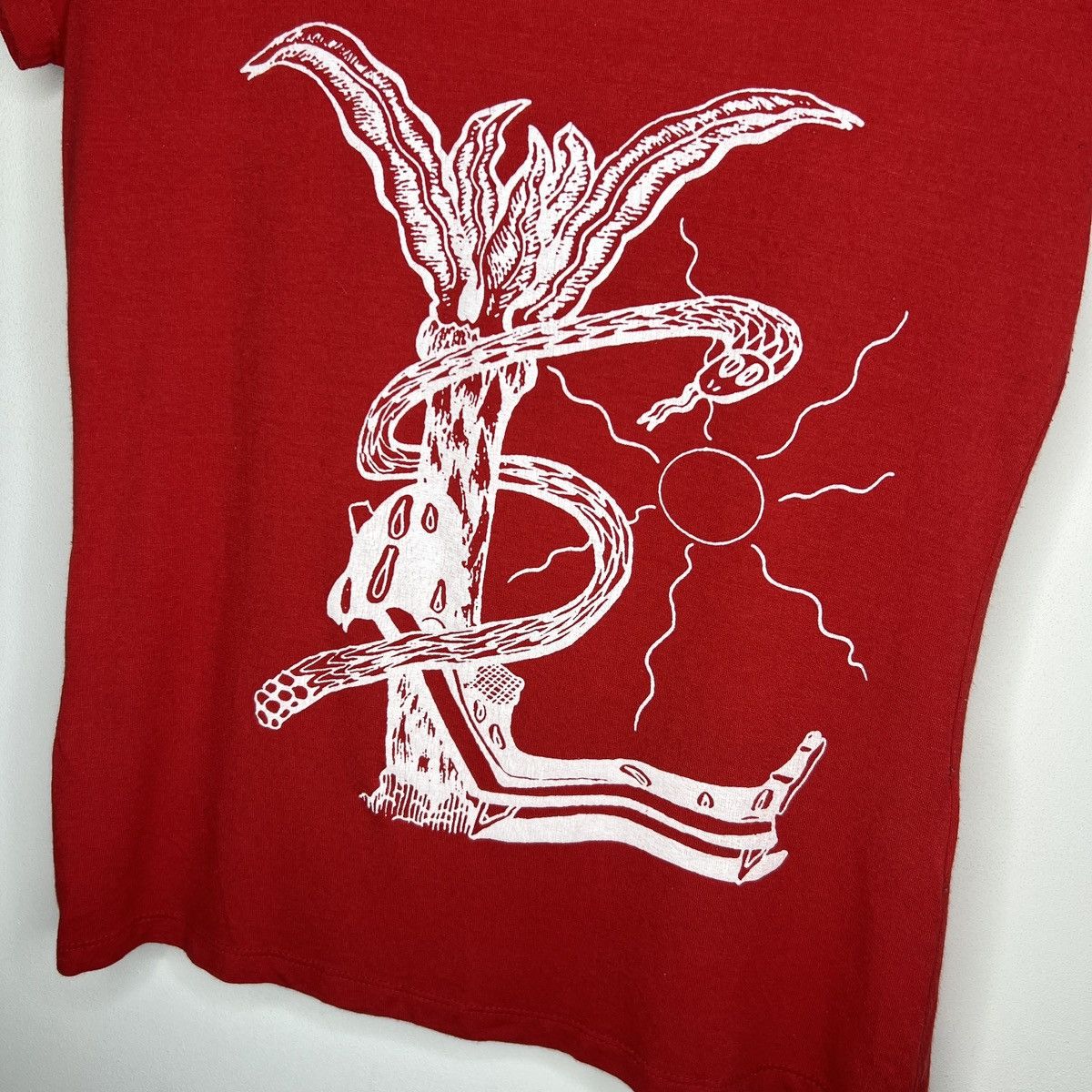 Tom Ford × Yves Saint Laurent 2000s' Yves Saint Laurent YSL Red Tshirt Tee by Tom Ford Size M / US 6-8 / IT 42-44 - 4 Thumbnail