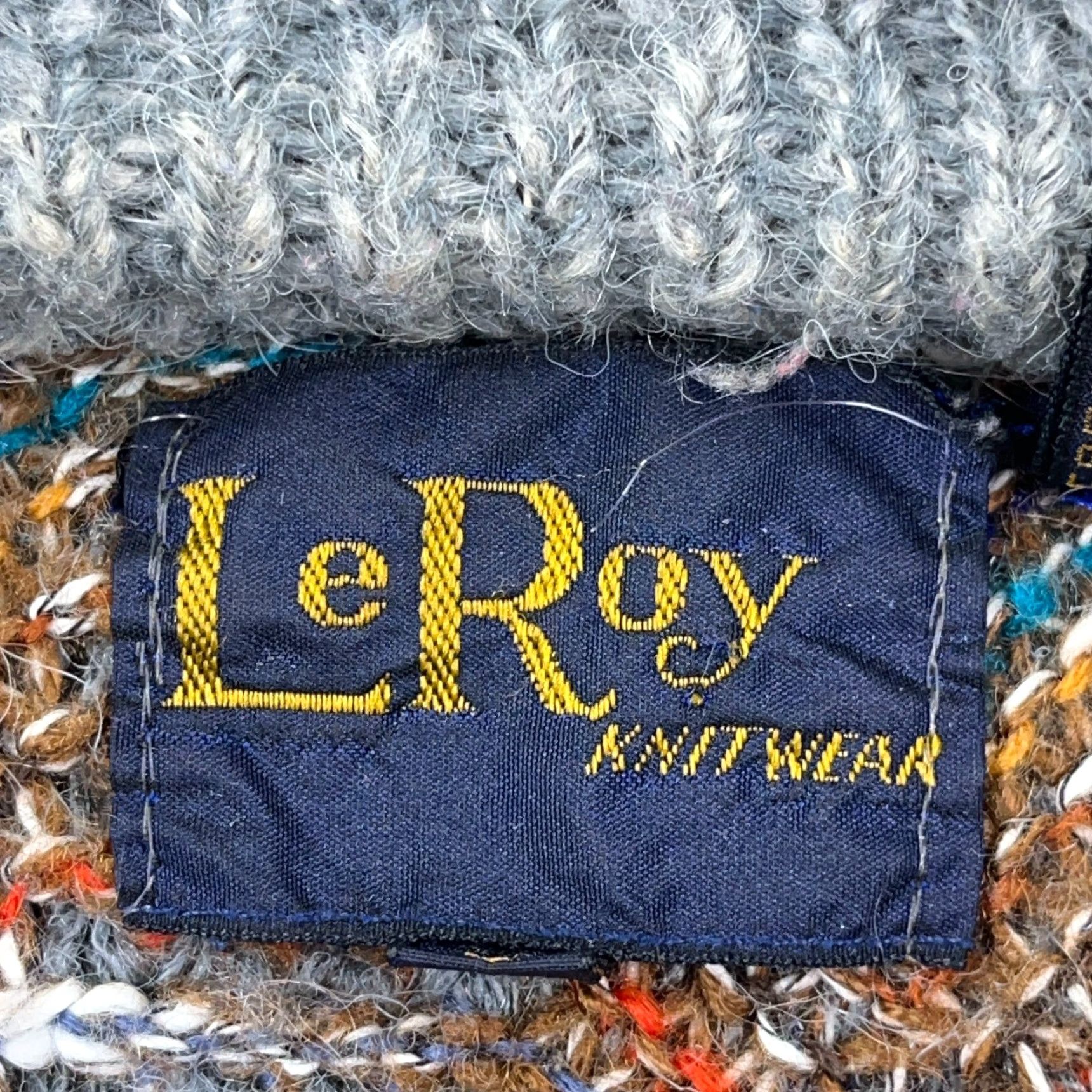 Vintage VINTAGE LeRoy Cardigan Sweater Women XL Gray Chunky-Knit 80s 90s Bohemian Size XL / US 12-14 / IT 48-50 - 3 Thumbnail