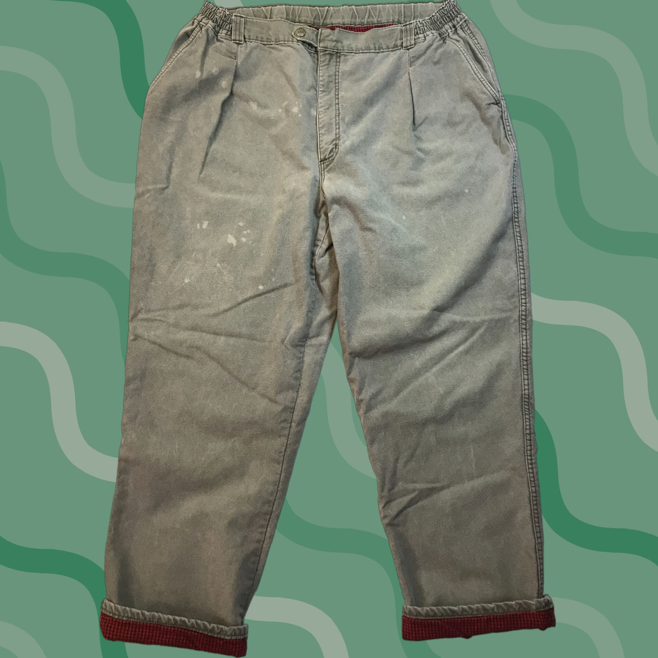 Vintage VINTAGE L.L. Bean Pathfinder Pants Mens Canvas Green 36 Relaxed Fit 38in Inseam Workwear Casual Mens Size US 38 / EU 54 - 1 Thumbnail