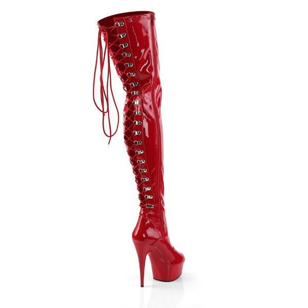 Other Delight 3063 Back Lace Thigh High Platform Boots 6" High Hee Size US 7 / IT 37 - 6 Thumbnail