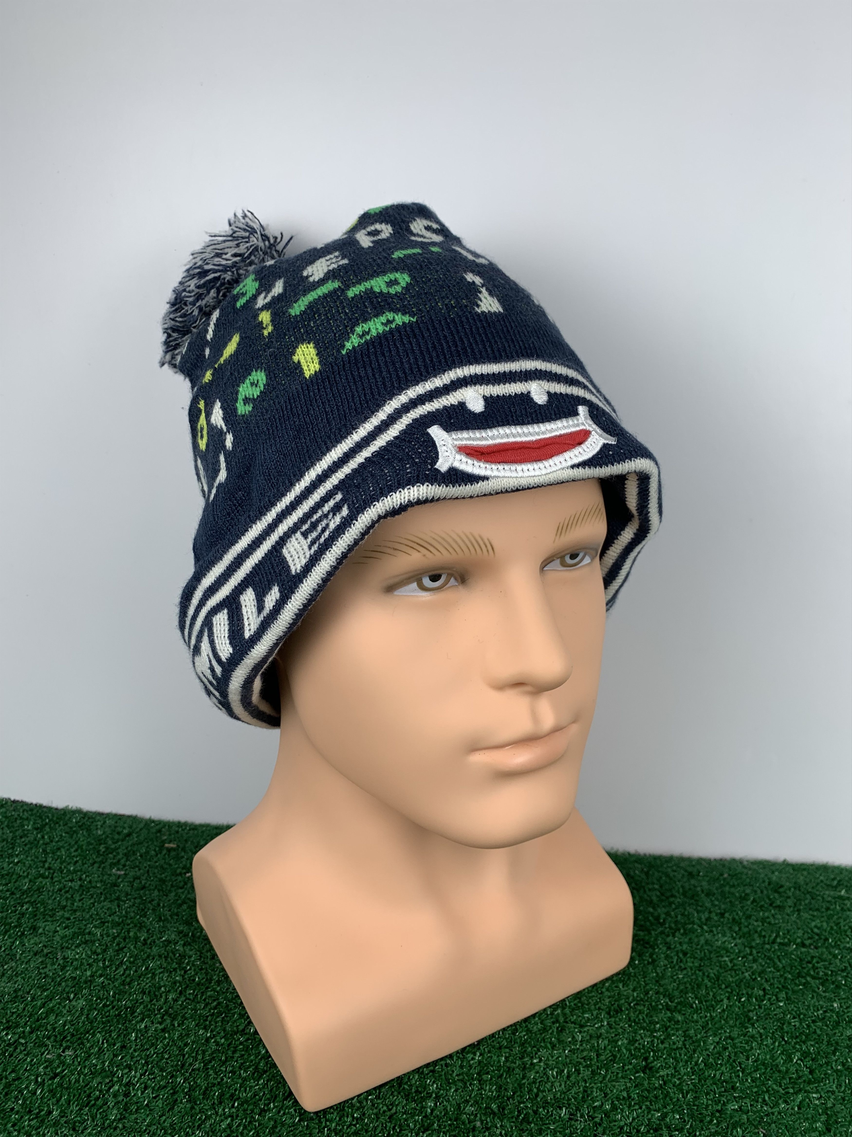 Japanese Brand Vintage Smile Up Snowcap Beanie Hat BA0038 Size ONE SIZE - 1 Thumbnail
