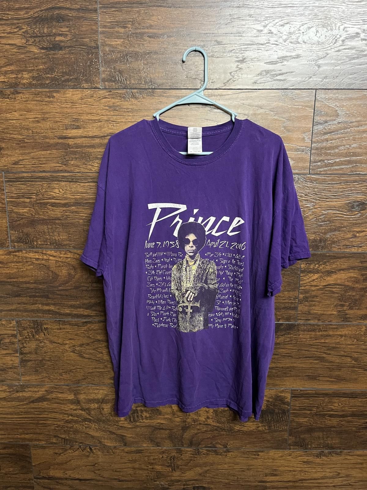 Designer Prince Memorial Tee - June 7 1958 - April 21 2016 -Shirt 2XL Size US XXL / EU 58 / 5 - 1 Thumbnail