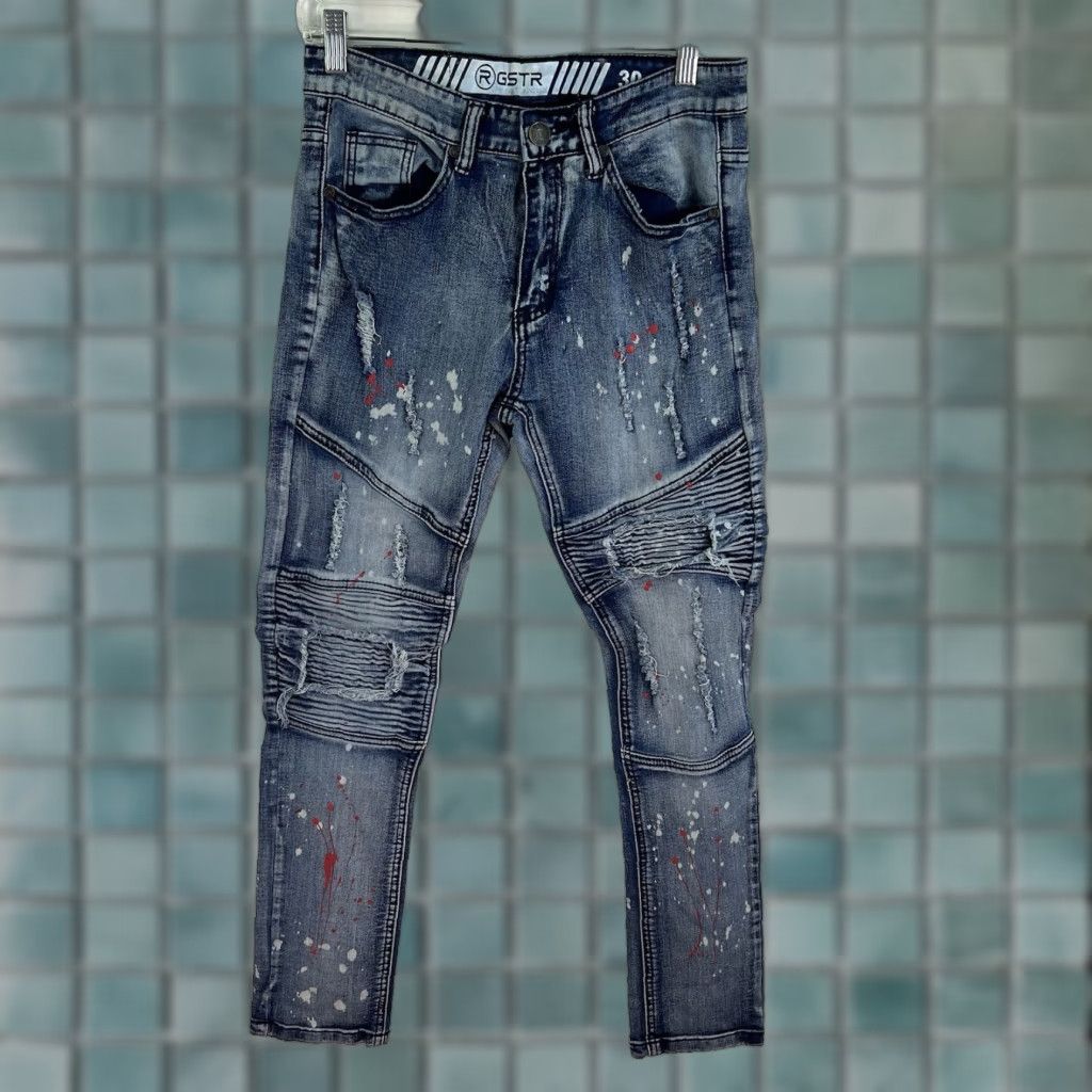 G-Star G-Star Distressed Slim denim Jeans Mens Size 30 Blue 30X30 Size US 30 / EU 46 - 1 Thumbnail