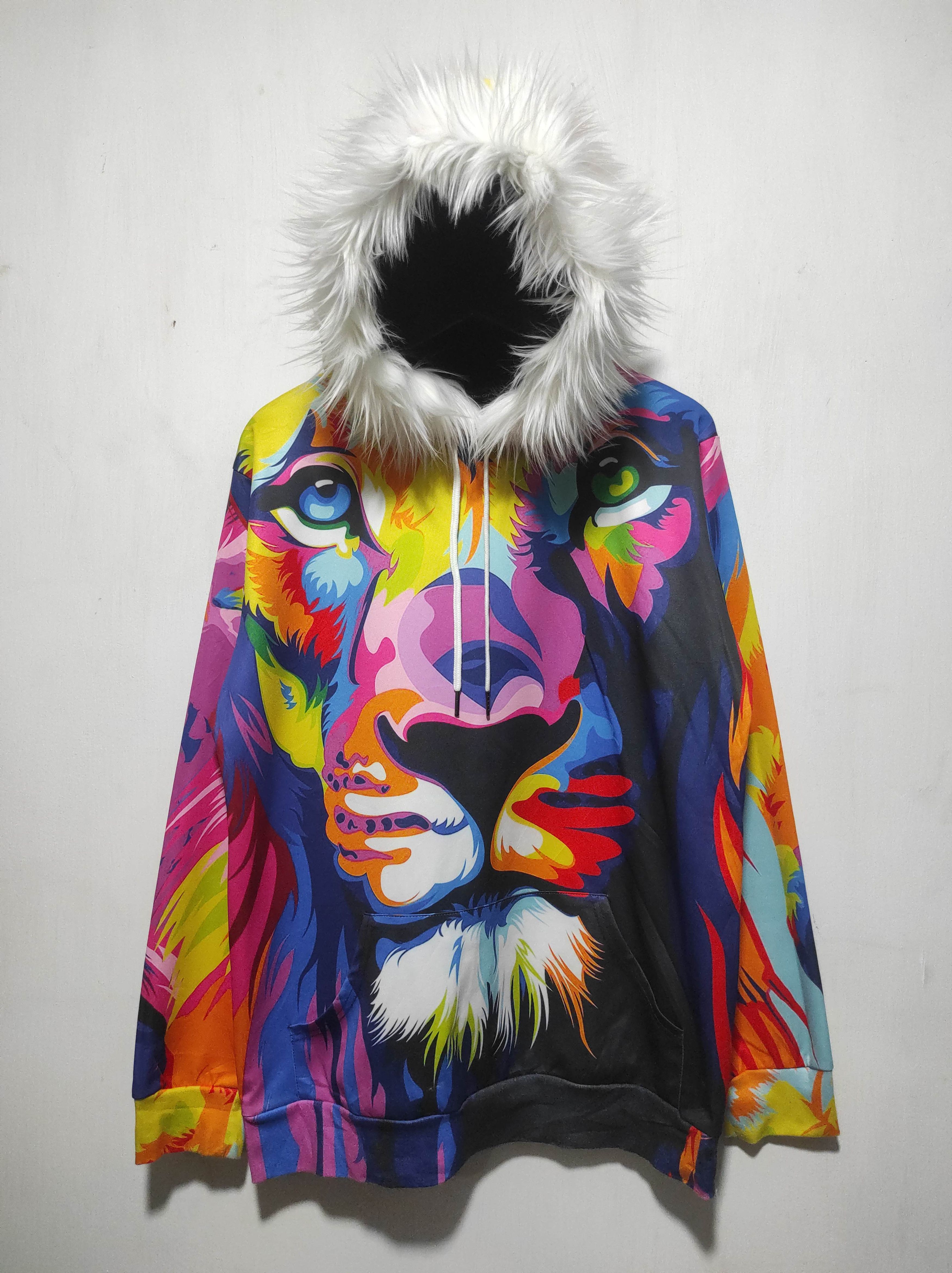 Hysteric Glamour Mr.Bao Long & Miss.Go Leon Fur Hoodie IfSixWasNine LGB style Size US L / EU 52-54 / 3 - 2 Thumbnail