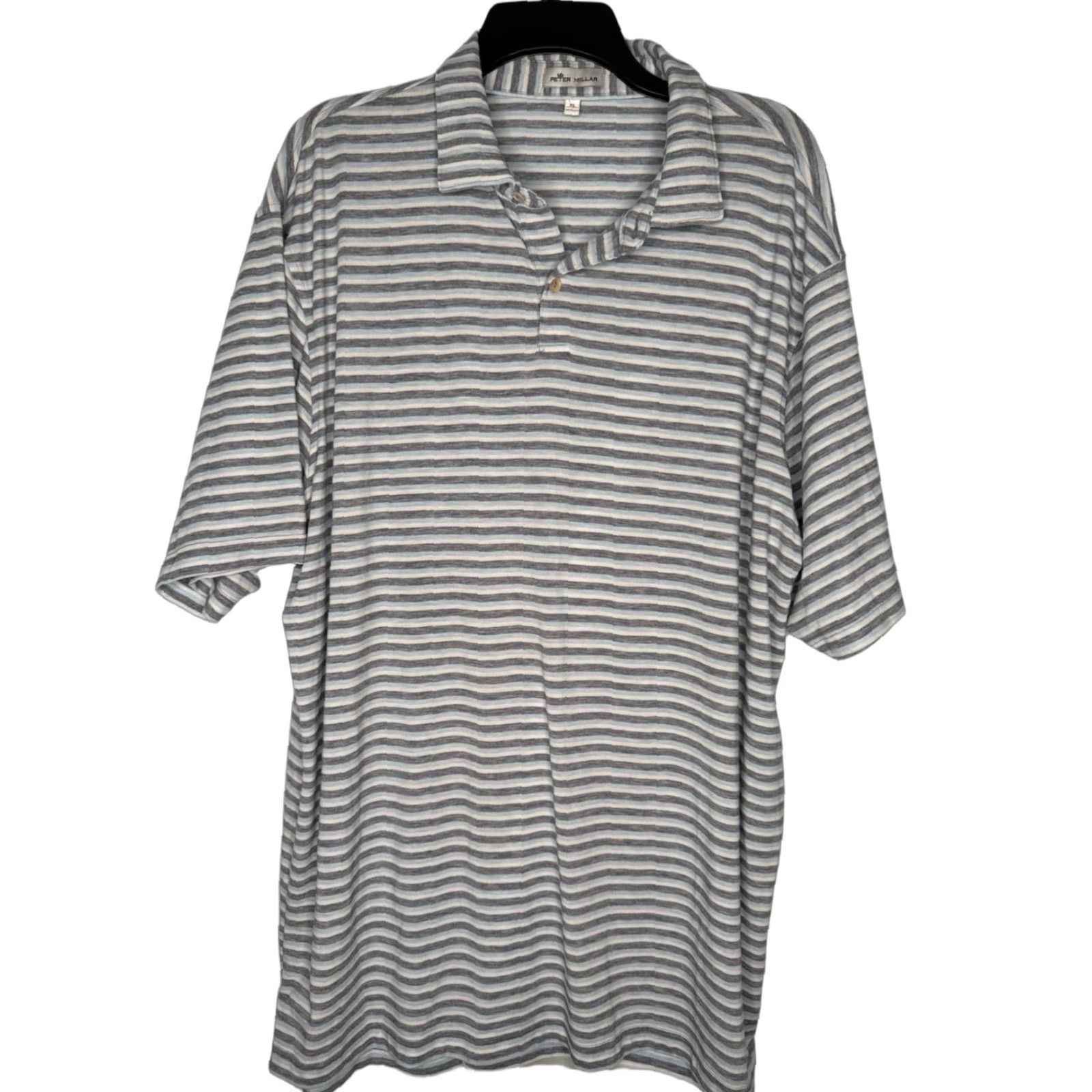 Peter Millar Peter Millar Polo Shirt XL Multicolor Striped Spandex Polyester Golf Stretch Short Sleeve Collared Size US XL / EU 56 / 4 - 1 Thumbnail