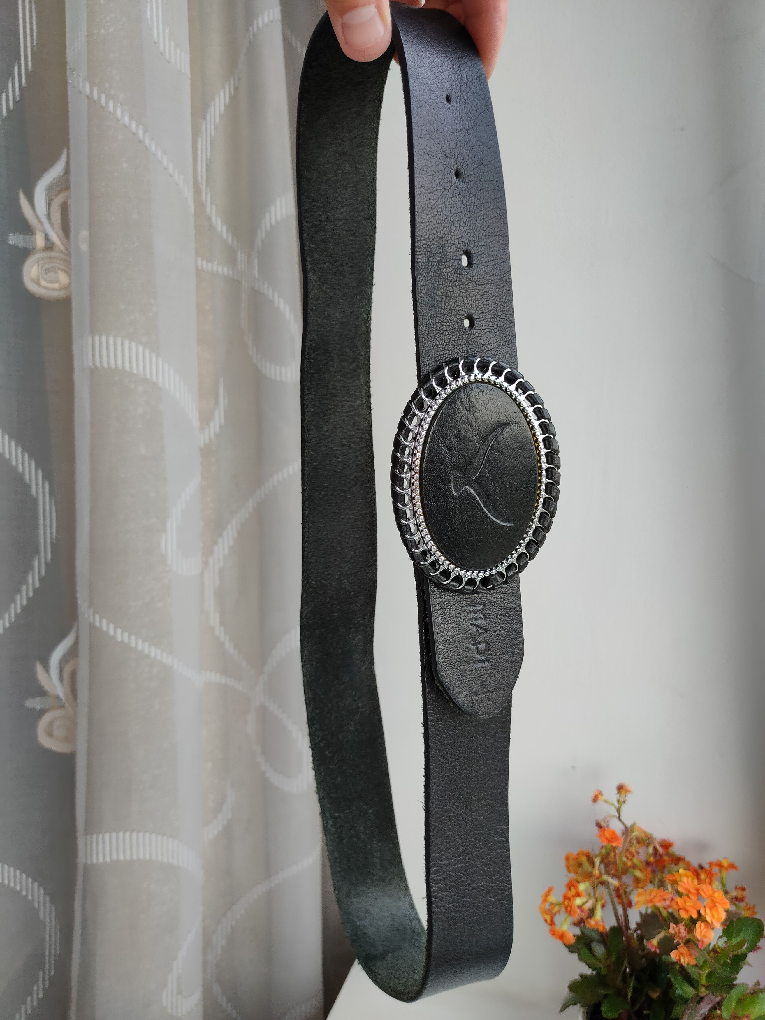 Buckle Black × Genuine Leather Mapi Leather Belt Buckle Mapi Unisex Size ONE SIZE - 3 Thumbnail