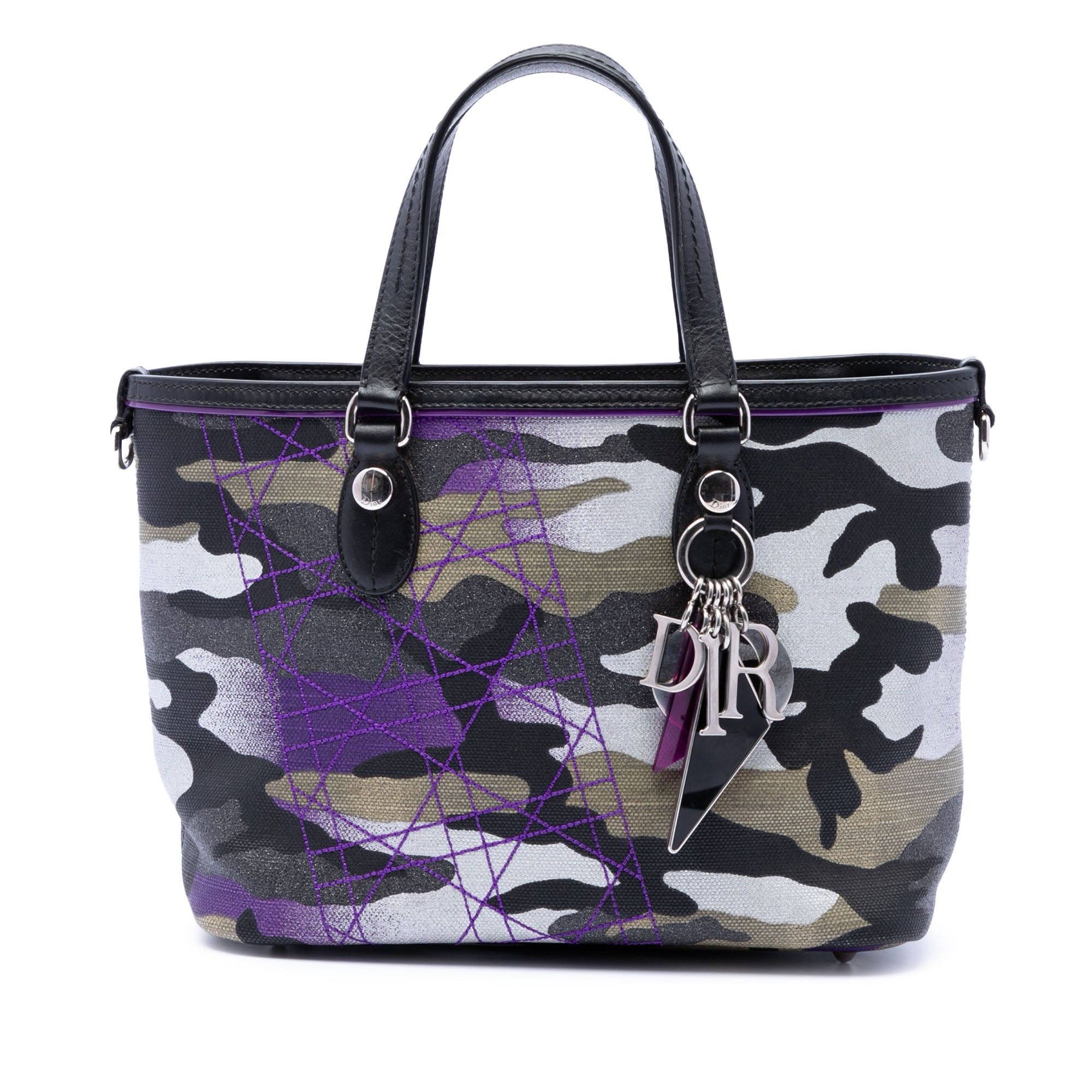 Dior Anselm Reyle Mini Canvas Camouflage Shopping Tote Size ONE SIZE - 1 Thumbnail