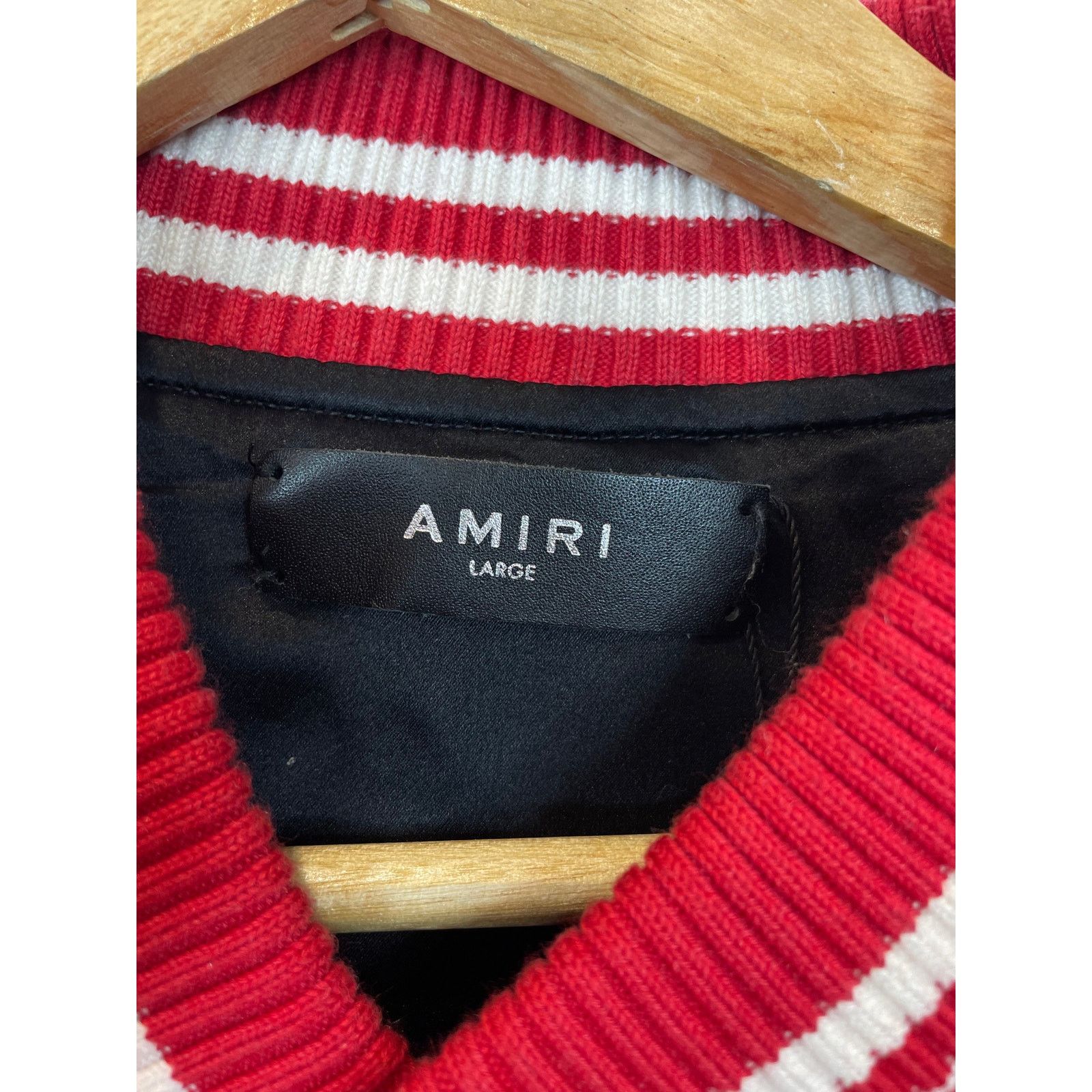 Amiri Amiri Varsity Red Satin Jacket Size US L / EU 52-54 / 3 - 2 Thumbnail
