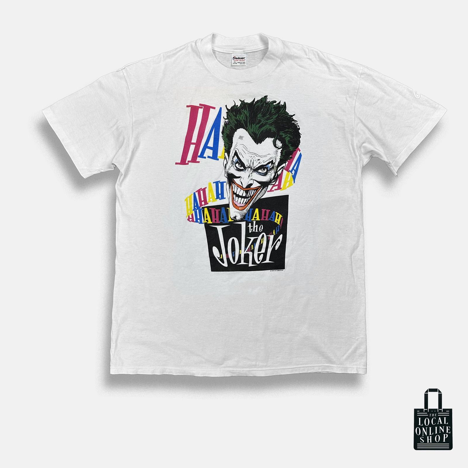 DC Comics Vintage 1987 Joker Single Stitch XL Made In USA DC Comics Size US XL / EU 56 / 4 - 1 Thumbnail