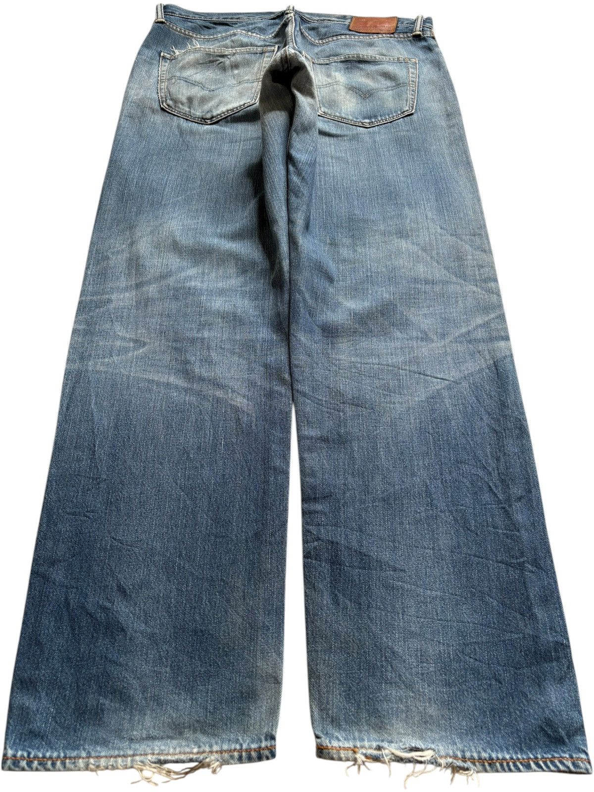 Levi's Vintage Y2K Levis 503 Patches Faded Wash Baggy Jeans Size US 35 - 2 Thumbnail