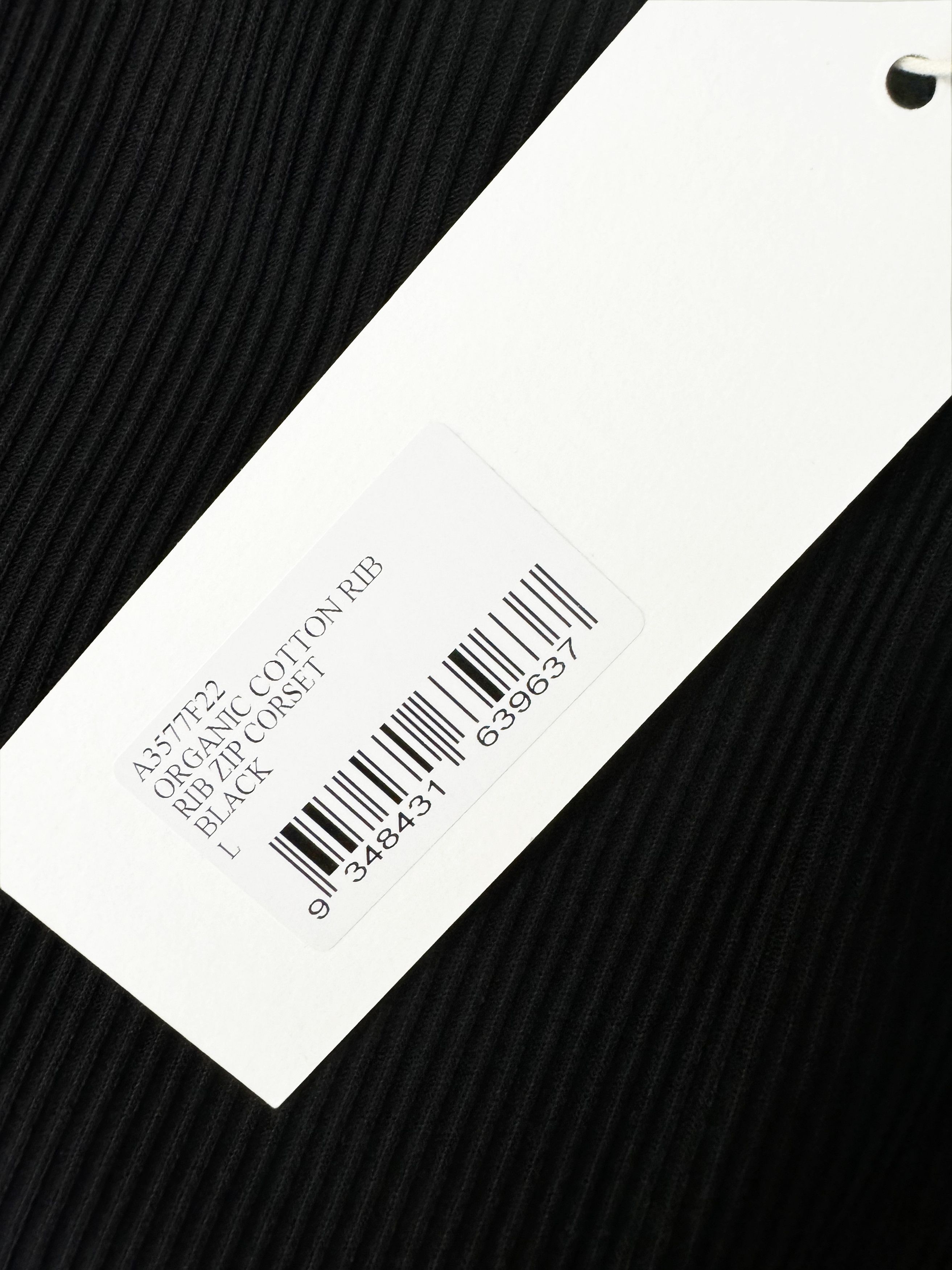 Dion Lee RIB ZIP BLACK CORSET Size L / US 10 / IT 46 - 2 Thumbnail
