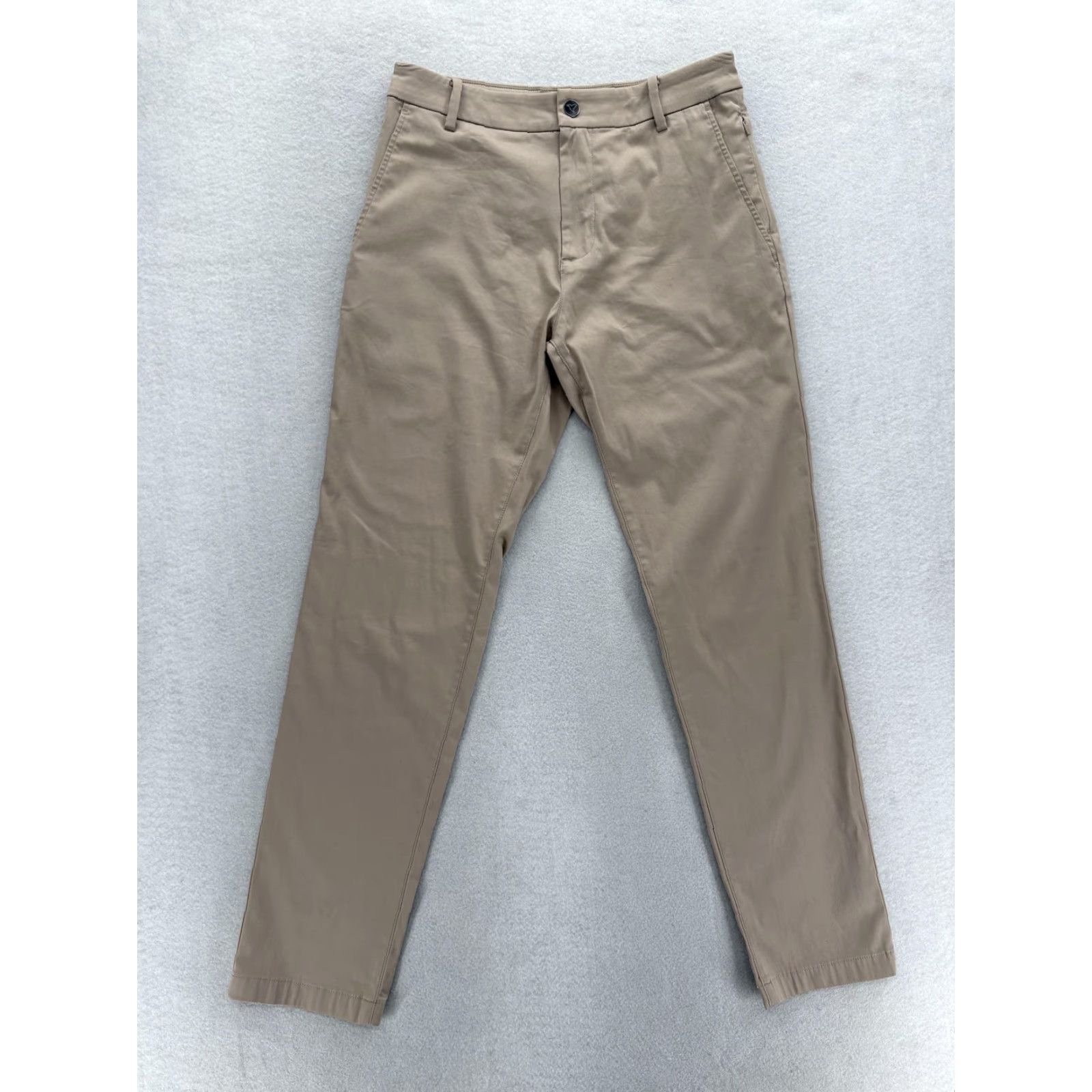 Vintage Birddogs Stretch Khakis Pants Mens 28x30 Beige Lined Casual Flat Front Zip Pocket Tapered Regular 30in Wh Size US 28 / EU 44 - 2 Thumbnail