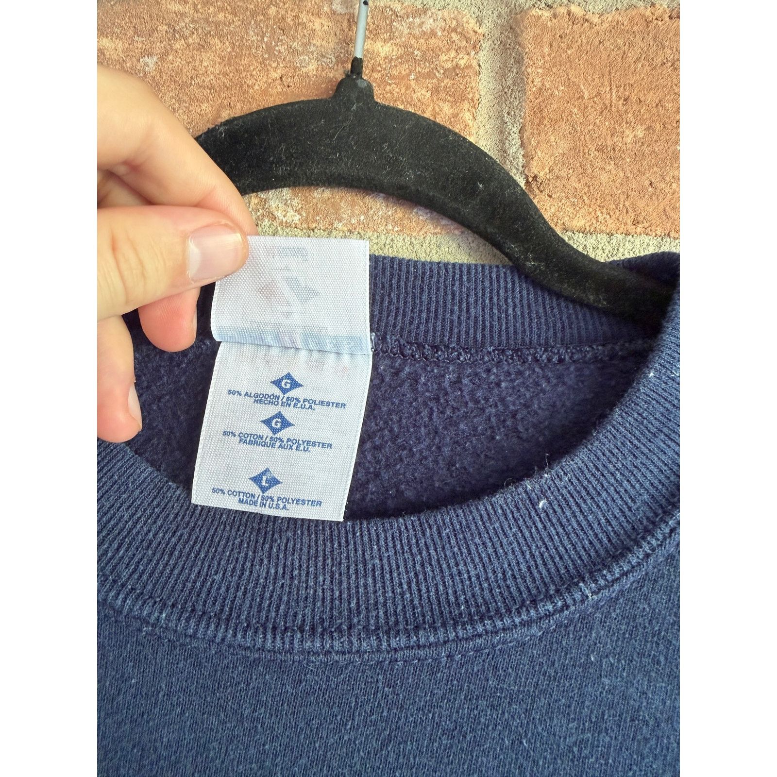 Jerzees Vintage Jerzees Navy Blank Crewneck USA Made 90s Size US L / EU 52-54 / 3 - 8 Thumbnail