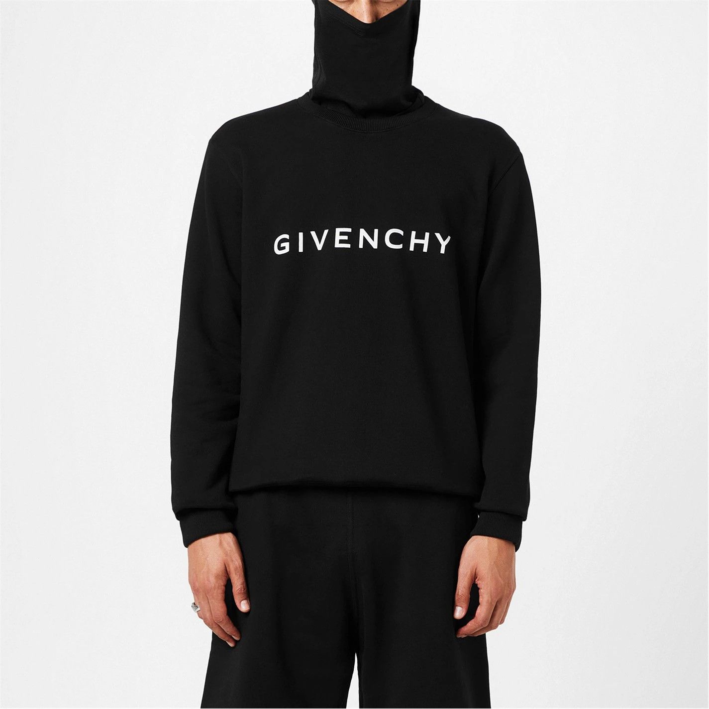 Givenchy o1g2r1mq0426 Logo Cotton Archetype Sweatshirt in Black Size US XXL / EU 58 / 5 - 2 Thumbnail