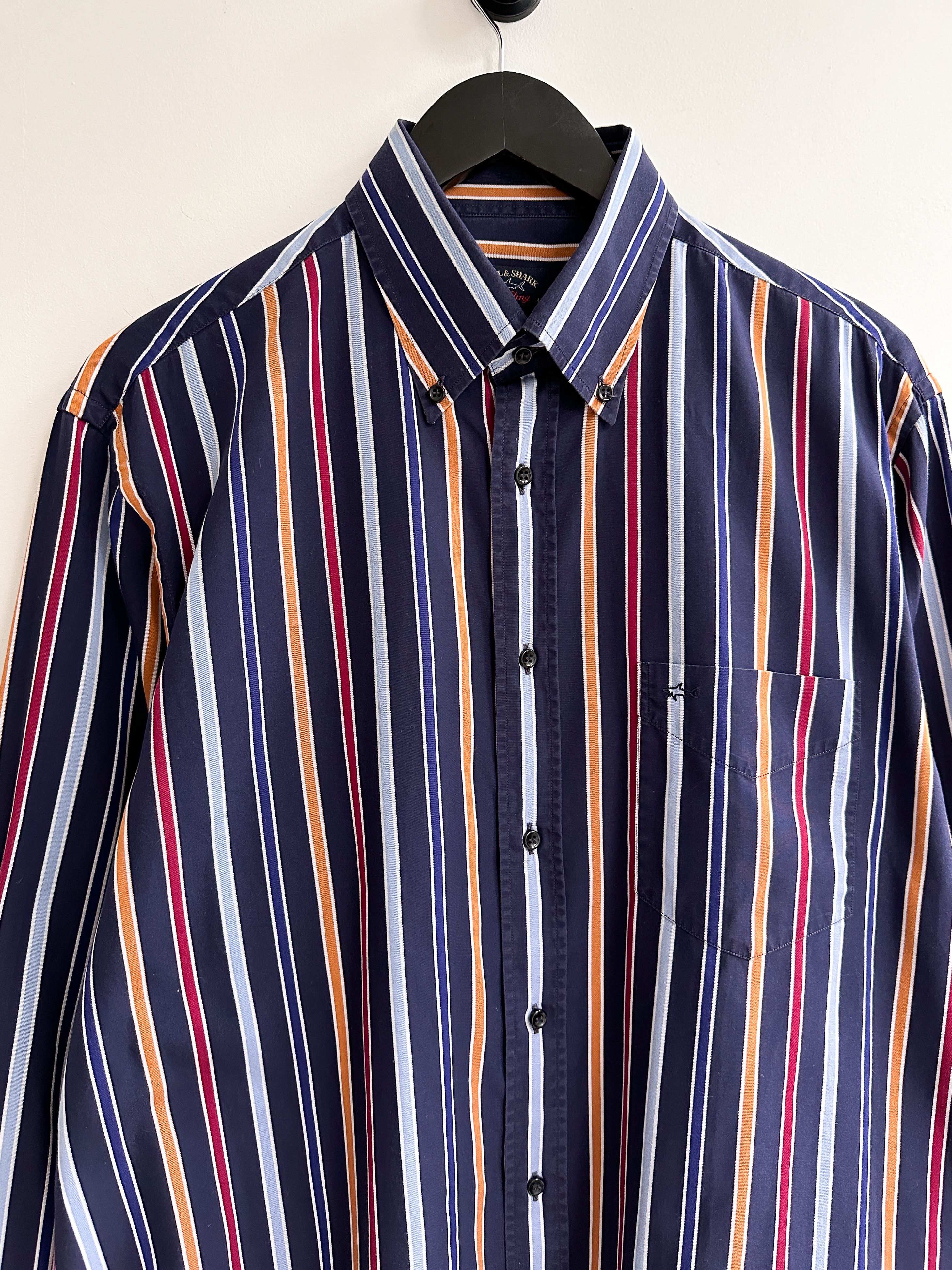 Paul & Shark Vintage Paul & Shark Striped Shirt Size US XL / EU 56 / 4 - 2 Thumbnail