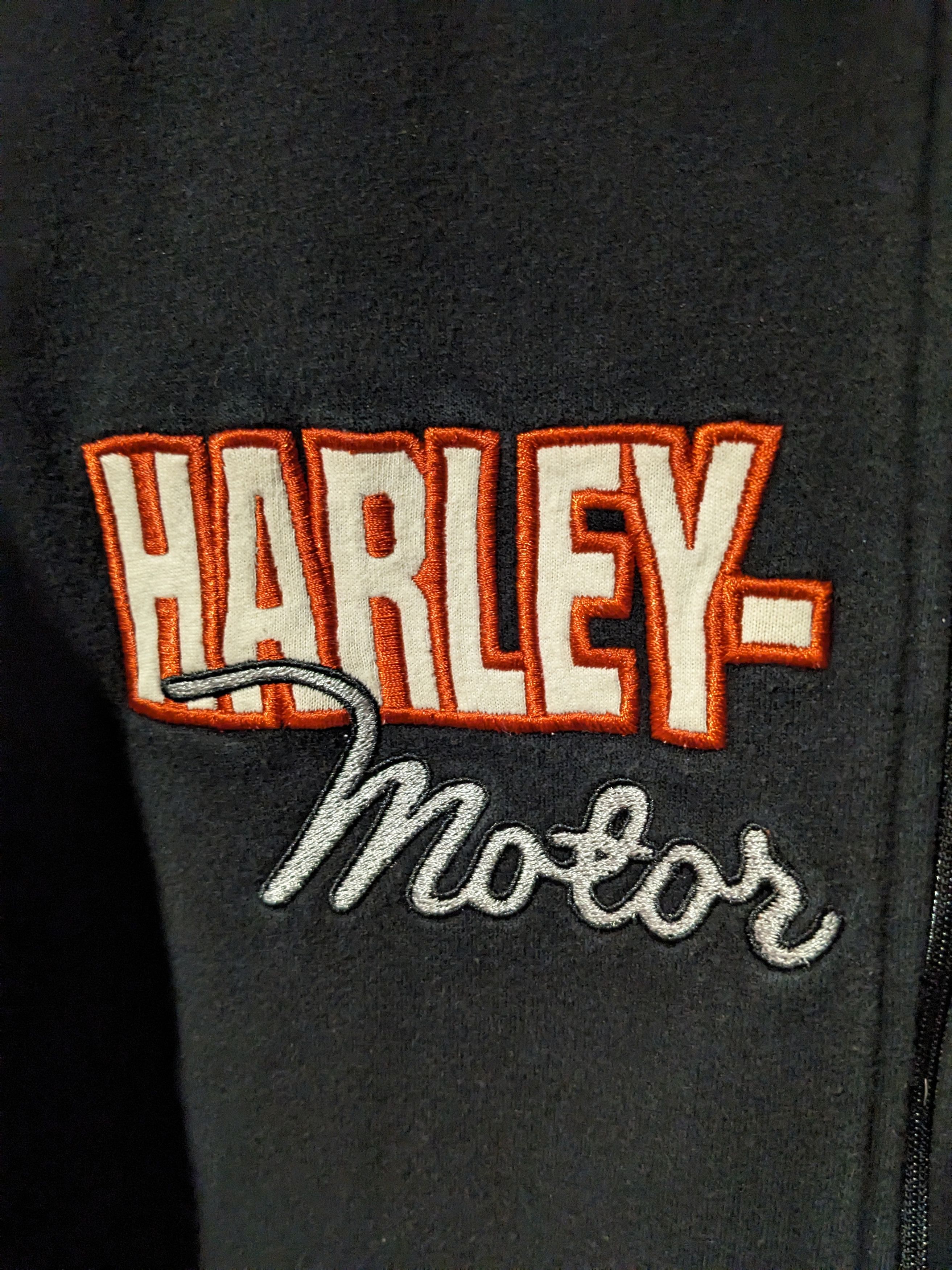 Harley Davidson × Vintage Vintage Y2K Harley Davidson Spell Out 1W Full Zip Hoodie Size M / US 6-8 / IT 42-44 - 2 Thumbnail