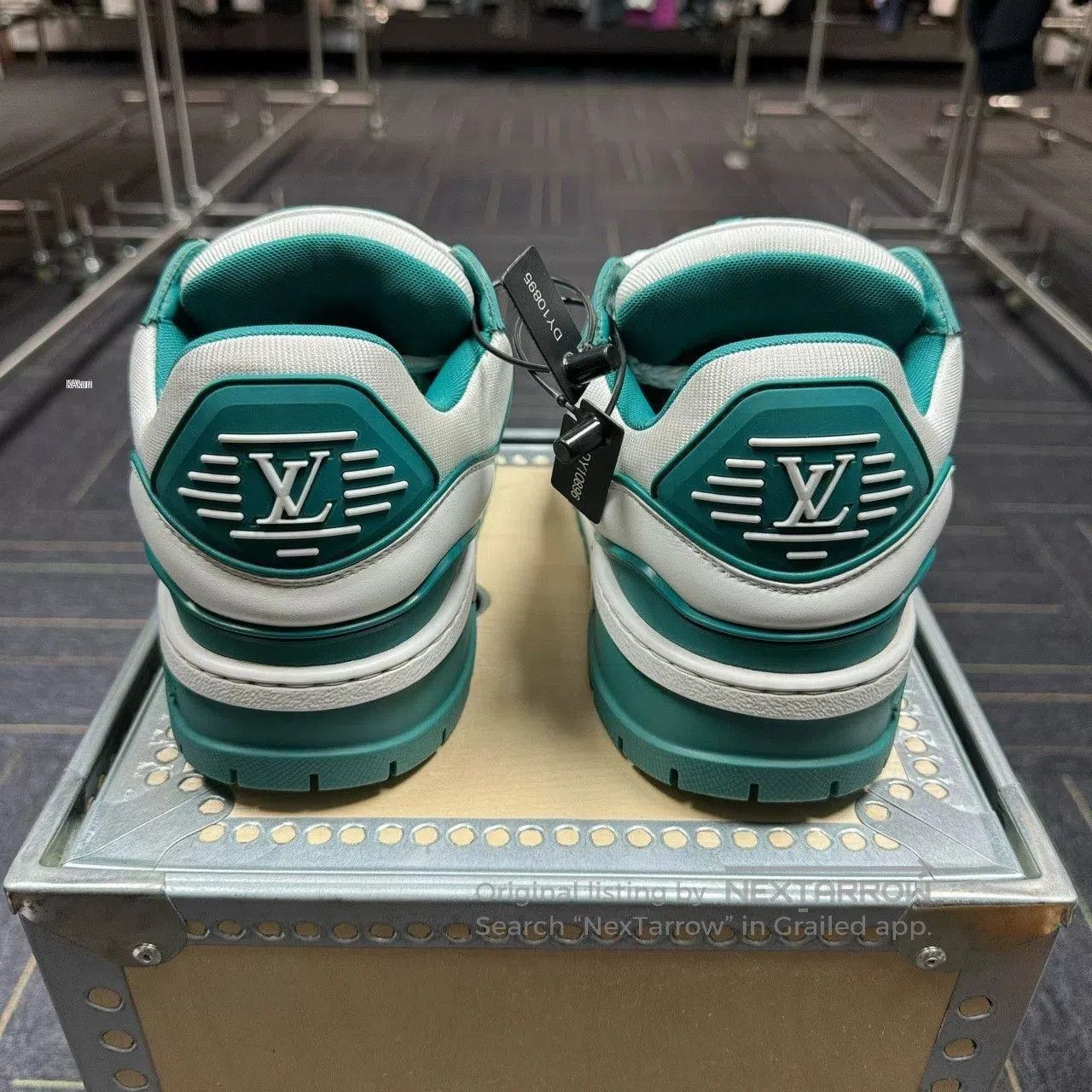 Louis Vuitton LV Trainer White Green. Size US 7.5 / EU 40-41 - 4 Thumbnail
