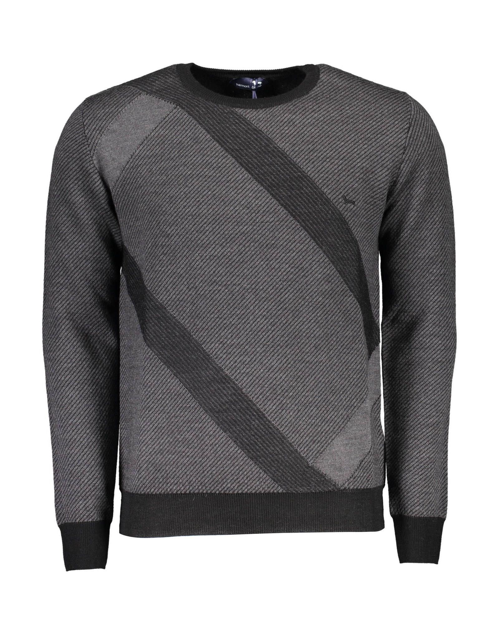 image of Harmont Blaine Contrasting Detail Wool Shirt in Grey, Men's (Size XL)