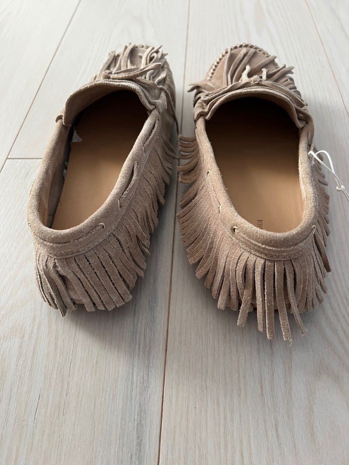 H&M H&M Fringed Split Suede Loafers Shoes in Beige ( 9.5 ) Size US 9.5 / IT 39.5 - 5 Thumbnail