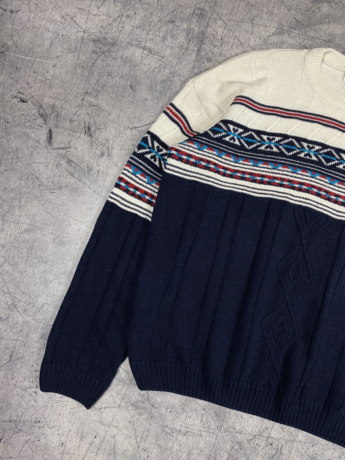 Designer × Lacoste × Vintage Vintage 90s Lacoste Designer Knitted Sweater Size US L / EU 52-54 / 3 - 3 Thumbnail