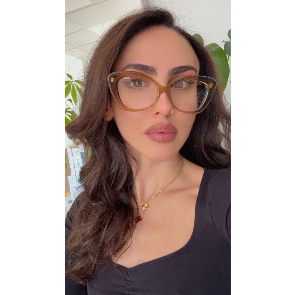 Loewe NEW Loewe LW50067I Cat Eye Green Eyeglasses Frames Size ONE SIZE - 2 Thumbnail