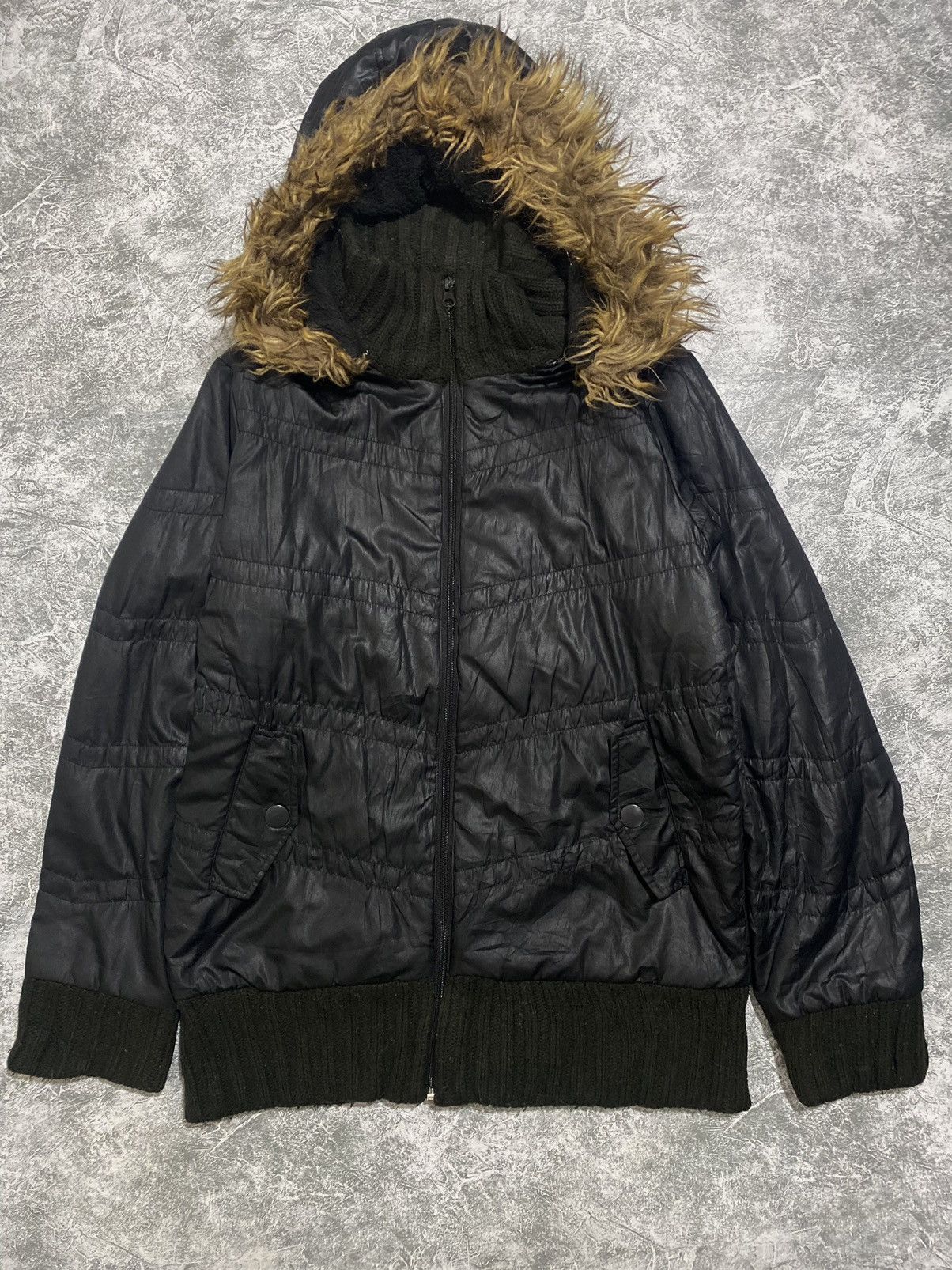 Japanese Brand Vintage Natural Works fur bomber Size US L / EU 52-54 / 3 - 1 Thumbnail