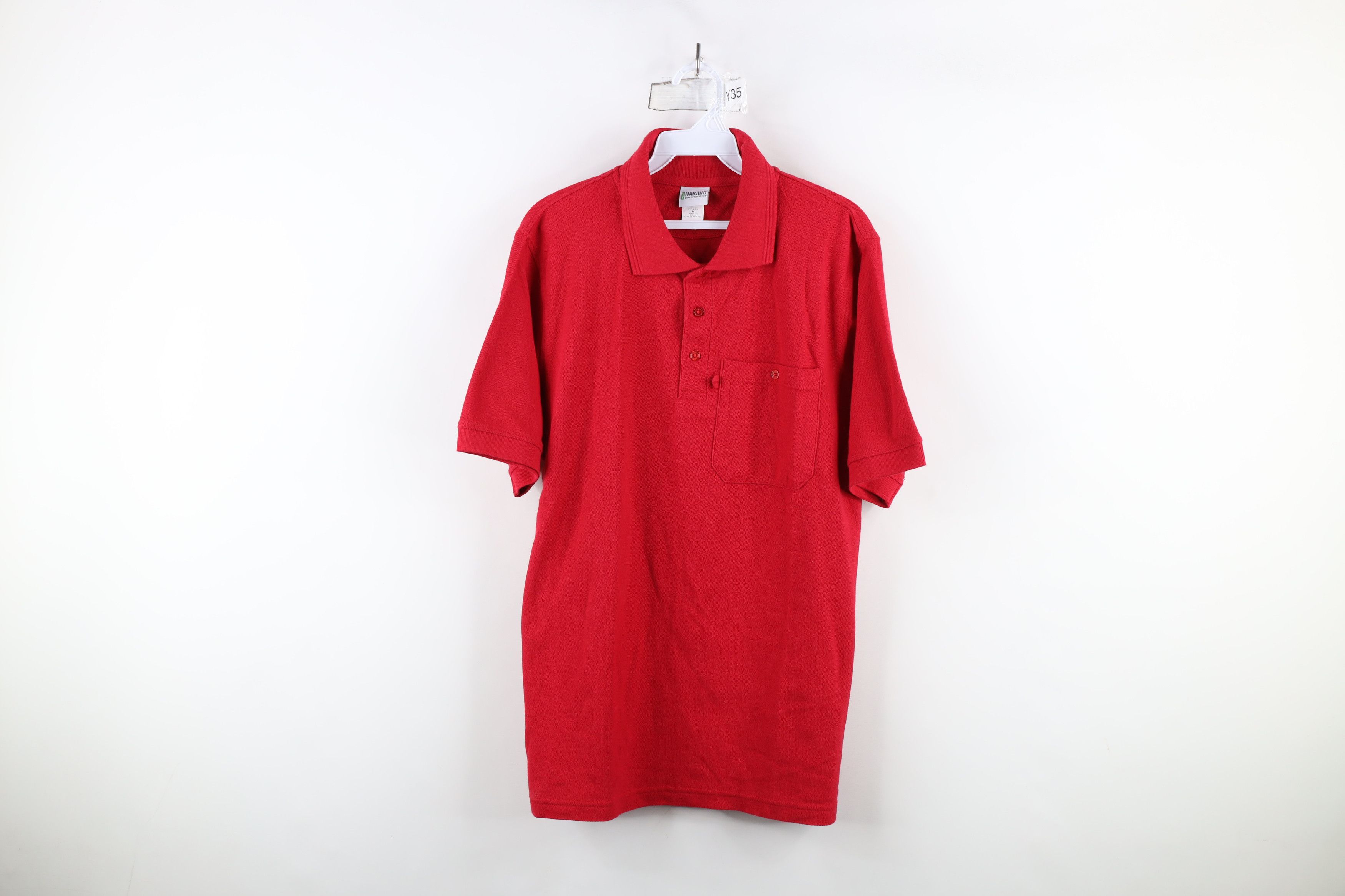 Vintage Vintage 90s Streetwear Knit Collared Golf Polo Shirt Red Size US M / EU 48-50 / 2 - 1 Thumbnail