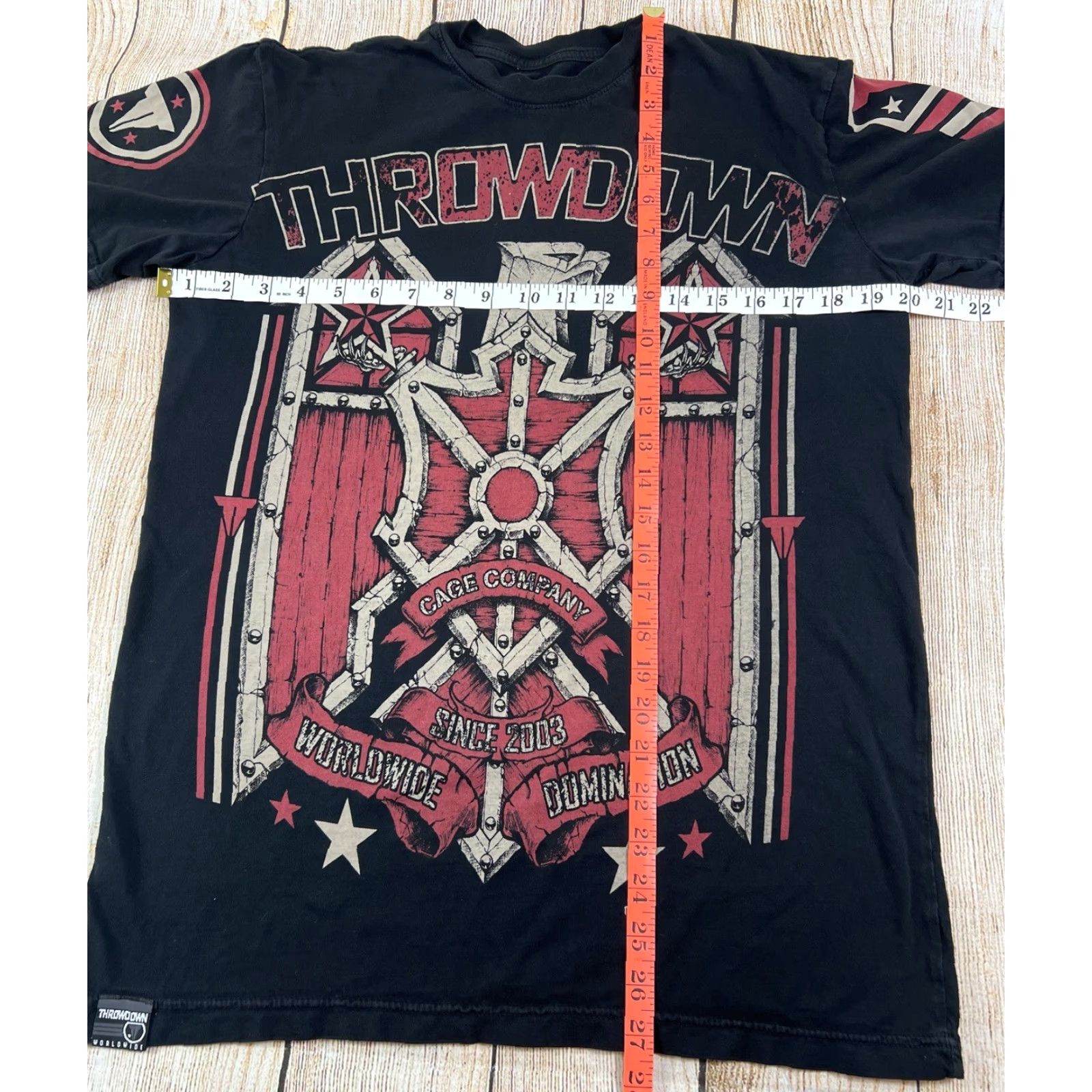 Vintage VINTAGE Throwdown Cage Company MMA Y2K Squadron Black T Shirt Size S Mens Small Size US S / EU 44-46 / 1 - 5 Thumbnail