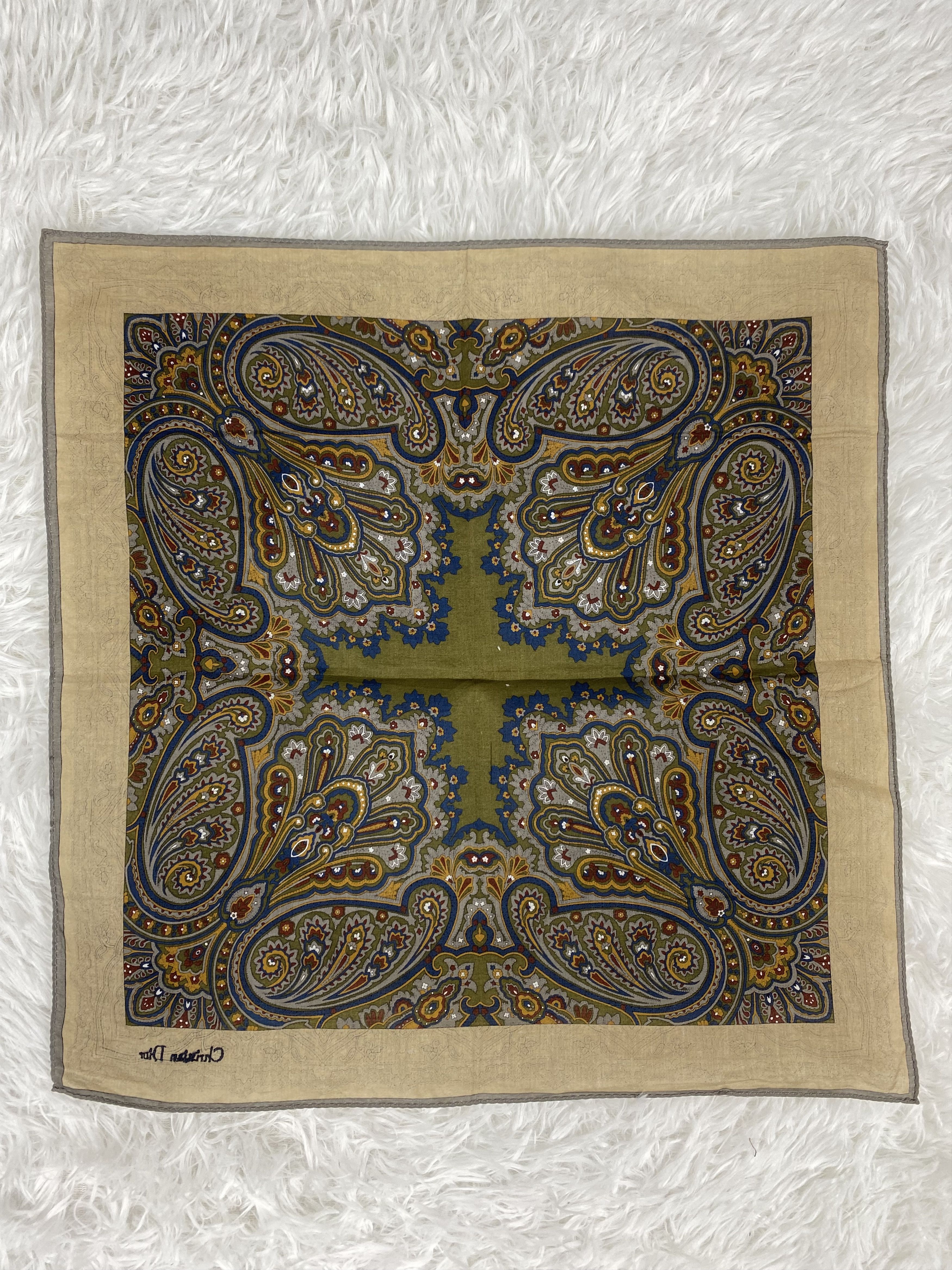 Vintage Vintage Christian Dior Handkerchief Neckerchief PH0238 Size ONE SIZE - 4 Thumbnail