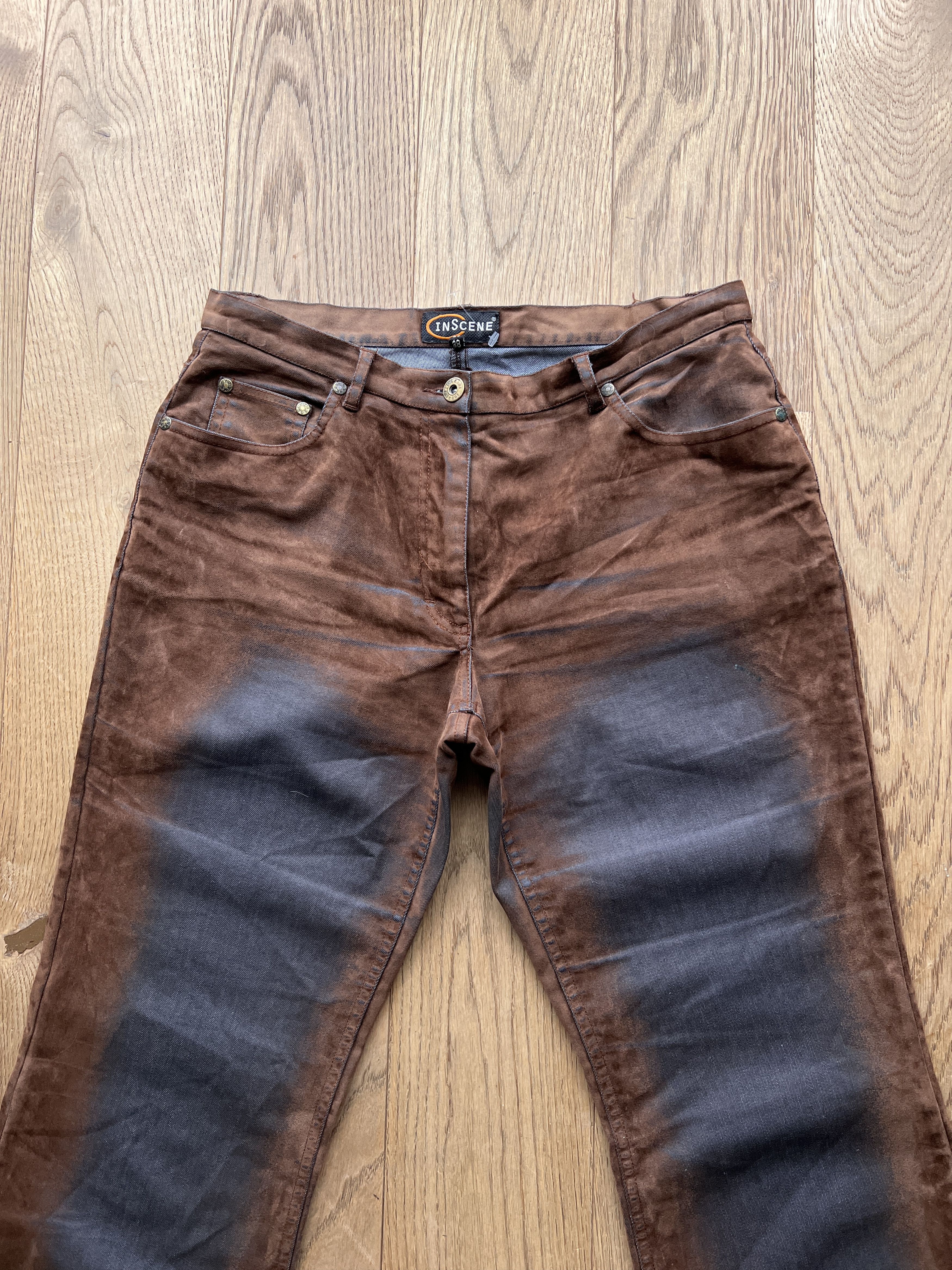 Hysteric Glamour Crazy! Avant Garde Boot cut flared pants dirty y2k Japanese Size 29" - 11 Thumbnail