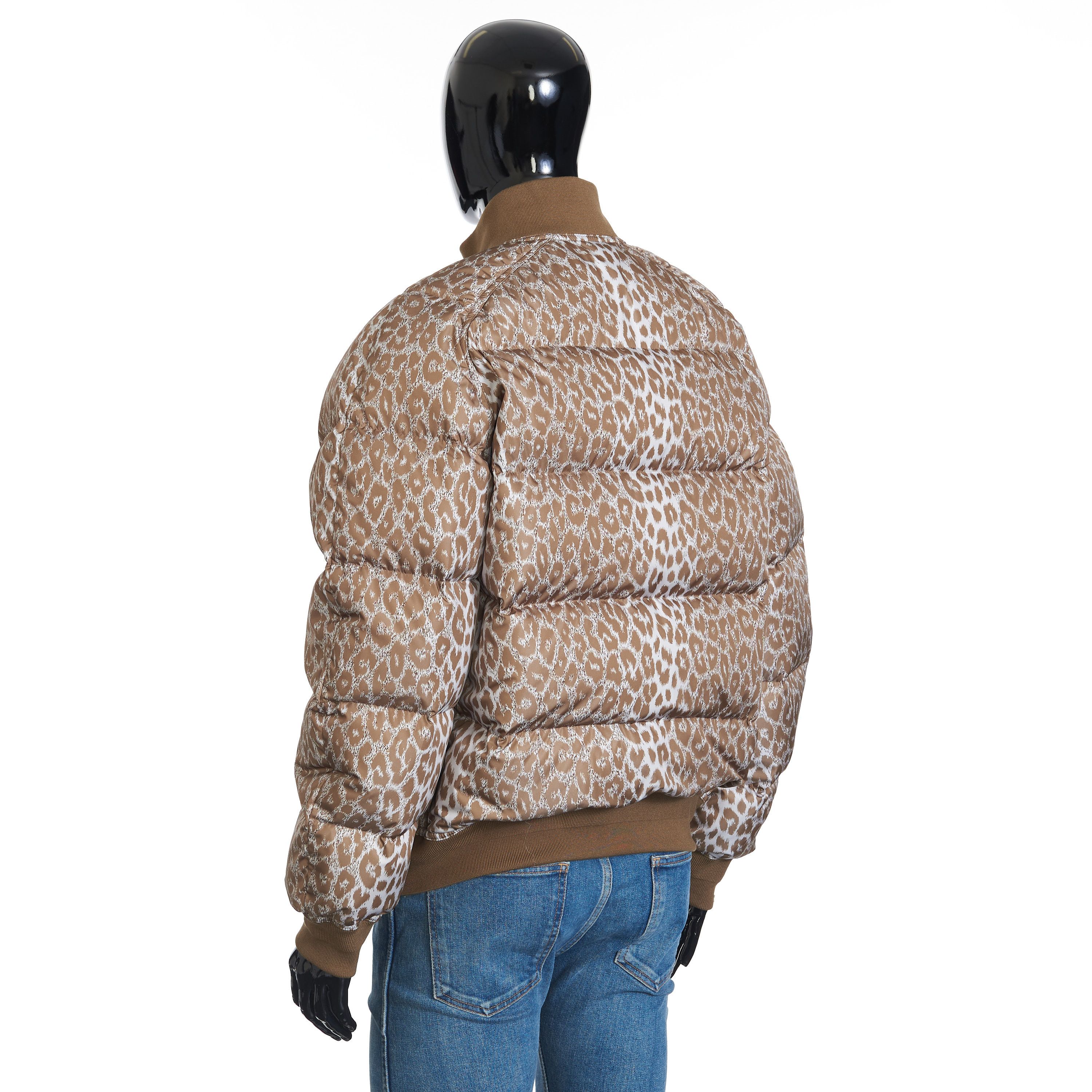 Dior Brown Goose Down Jacket In Leopard Print Technical Polyamide Size US M / EU 48-50 / 2 - 4 Thumbnail