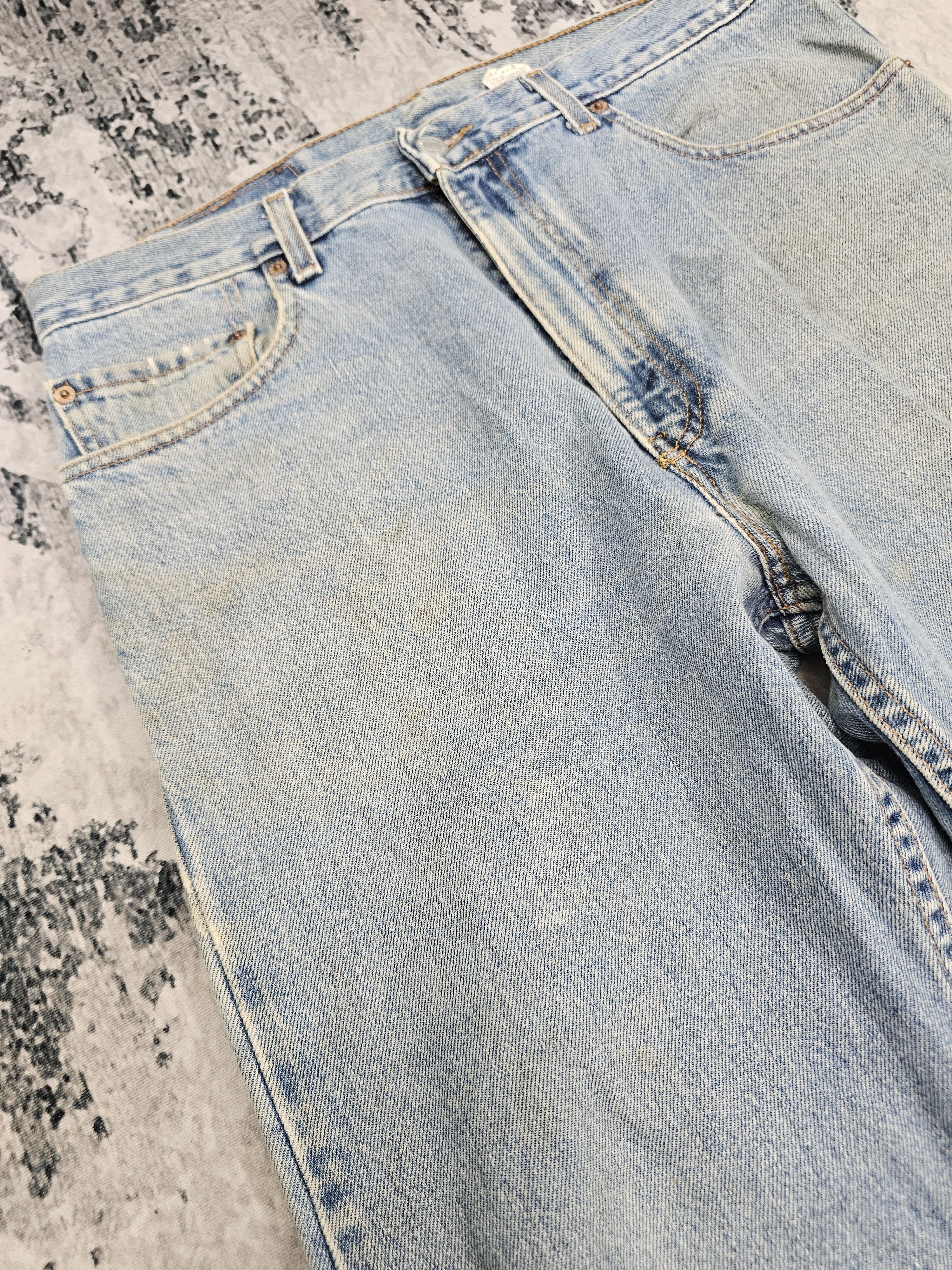 Levi's Vintage Clothing Vtg 90's LEVIS 505 Regular Fit Stain Blue Jeans L0560 Size US 34 / EU 50 - 7 Thumbnail