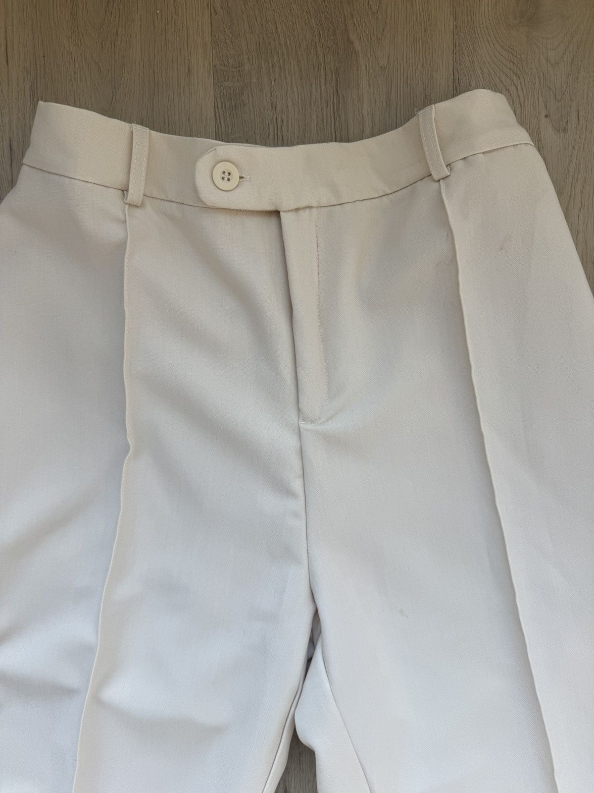 About:Blank about:blank Men’s Pleated Trousers- Off White Size 34R - 2 Thumbnail