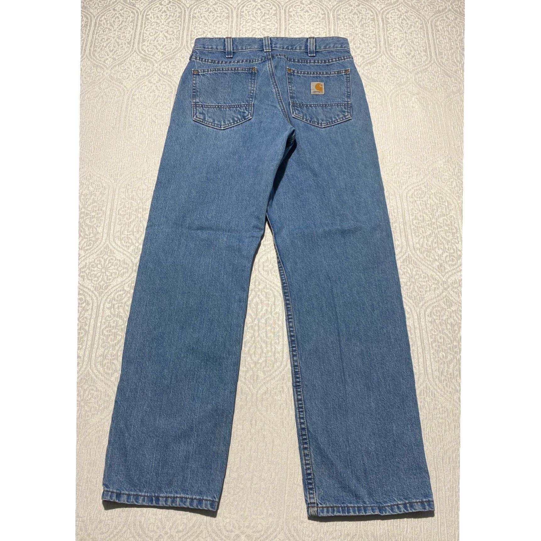 Carhartt Carhartt Jeans 30x30 Blue Medium Wash Relaxed Straight Leg 5-Pocket Denim Mens BD5119-M VW Size US 30 / EU 46 - 4 Thumbnail