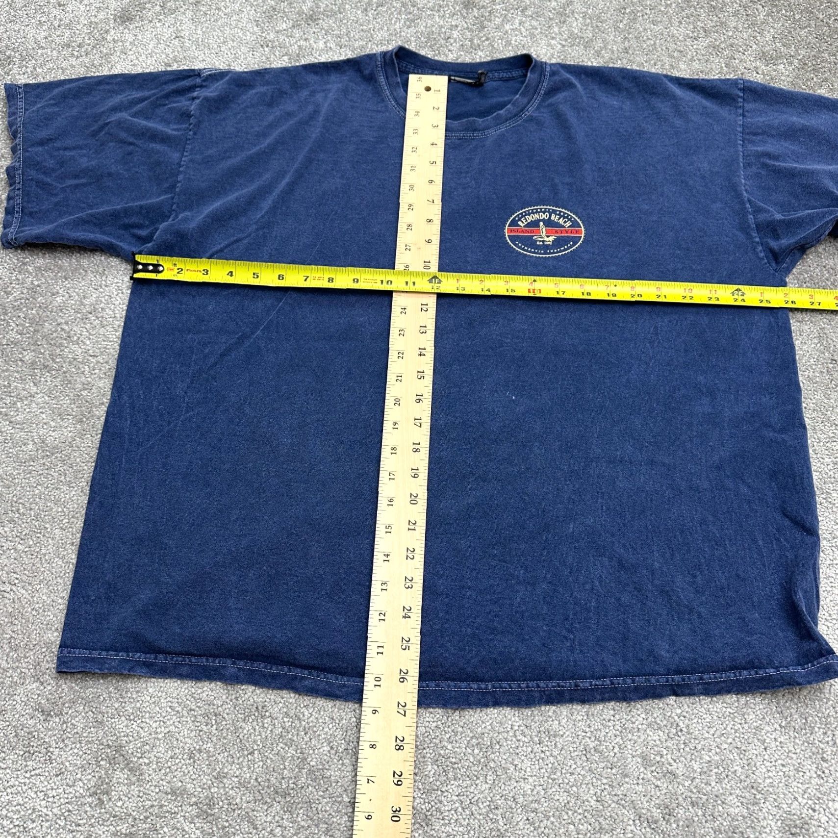 Vintage Renondo Beach T-Shirt Men 2XL Blue Short Sleeve Crew Neck Cotton Logo All Seasons Beach Tropical Mens Size US XXL / EU 58 / 5 - 7 Thumbnail