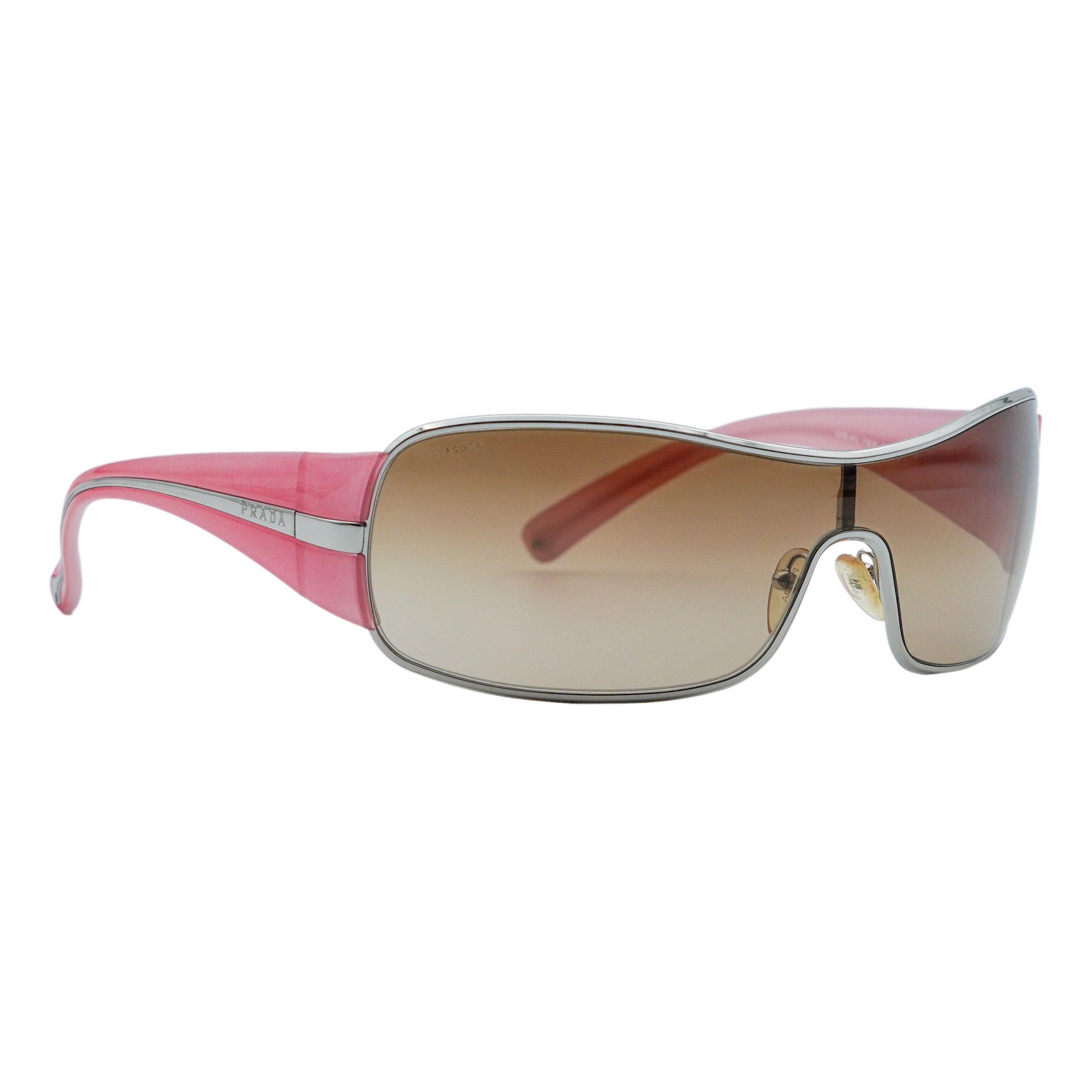 Prada Vintage Prada Sunglasses 90s 2000s SPR 60C Clear Y2K Rimless