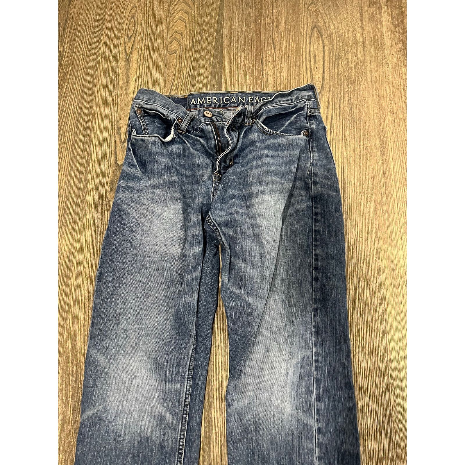 American Eagle Outfitters American Eagle Mens Bootcut Jeans Mid-Rise Blue Size 32/34 Size US 32 / EU 48 - 4 Thumbnail