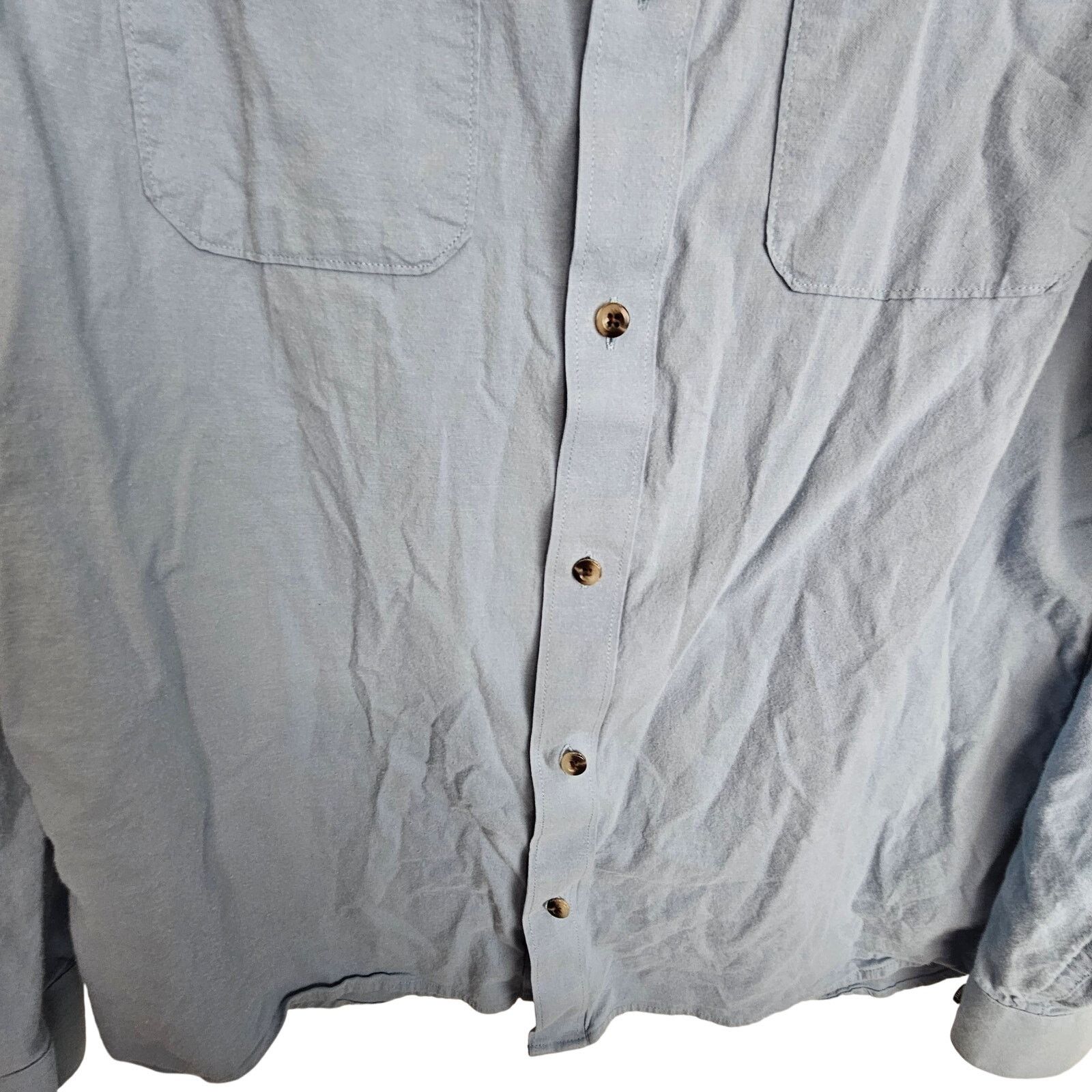 TravisMathew Travis Mathew Cloud Flannel Shirt M Faded Denim Minimalist Size US M / EU 48-50 / 2 - 4 Thumbnail
