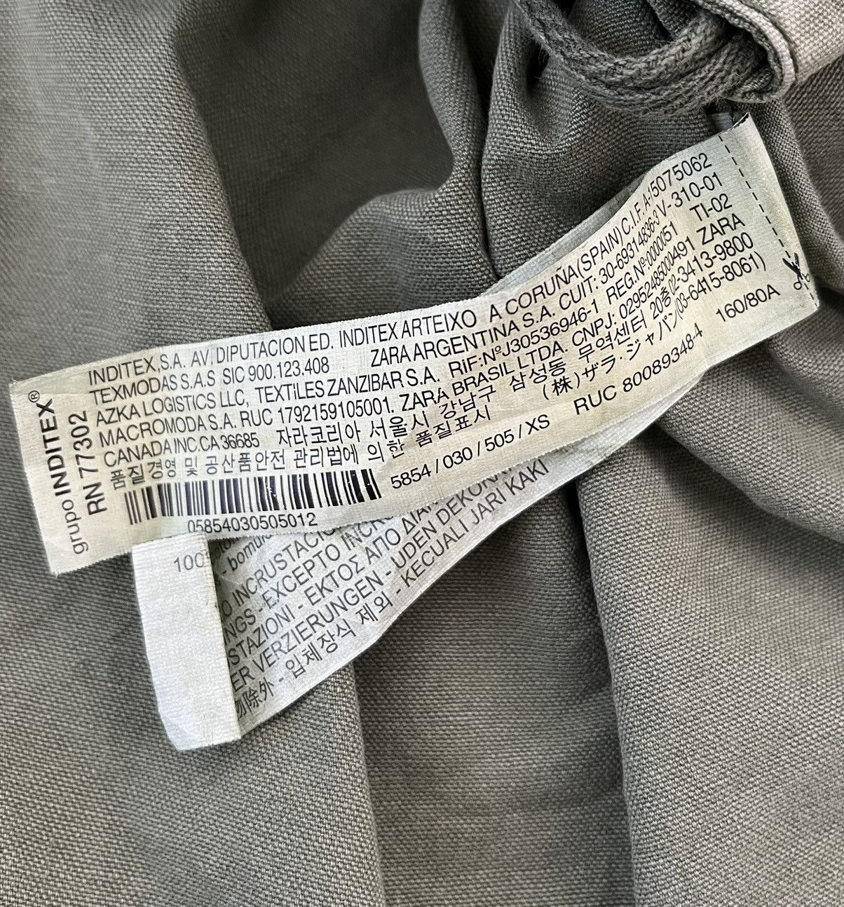 Zara Vintage Zara Distressed Canvas Parca Jakcet Size US L / EU 52-54 / 3 - 8 Thumbnail