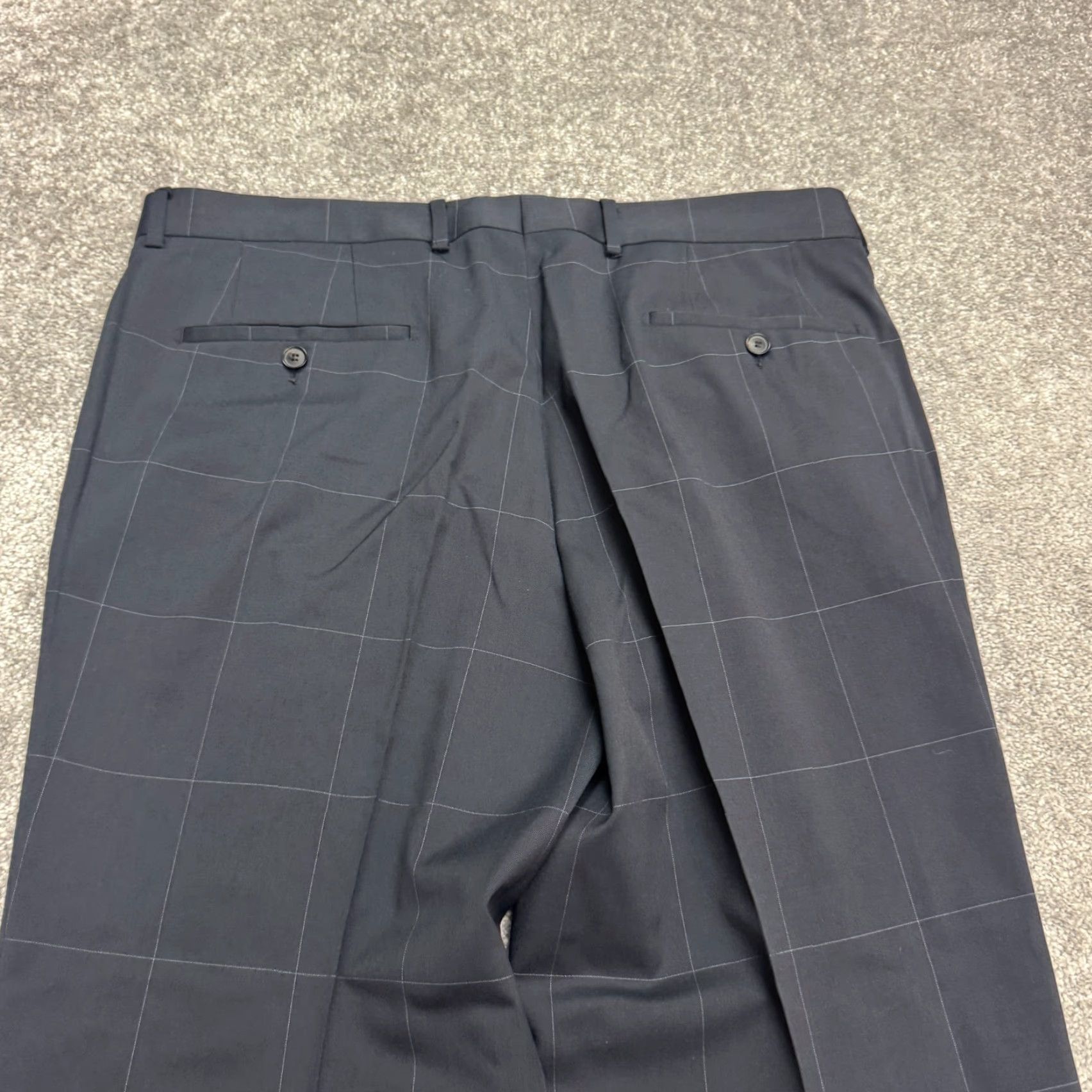 Hugo Boss Hugo Boss Dress Pants Mens 42R Blue Wool Windowpane Straight Leg Work Size US 42 / EU 58 - 3 Thumbnail