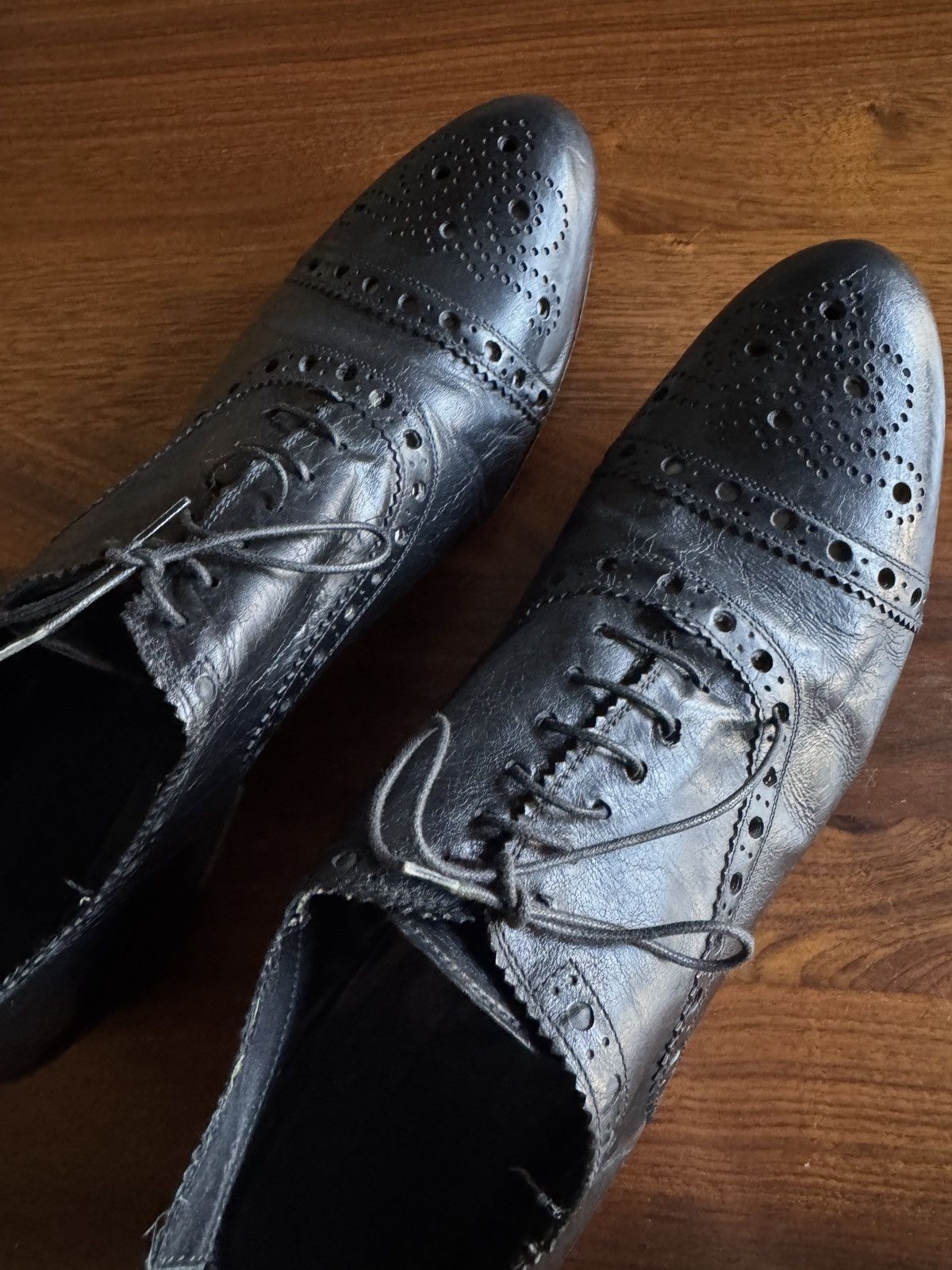 Gianni Barbato Gianni Barbato Black Leather Shoes Size US 10 / EU 43 - 7 Thumbnail