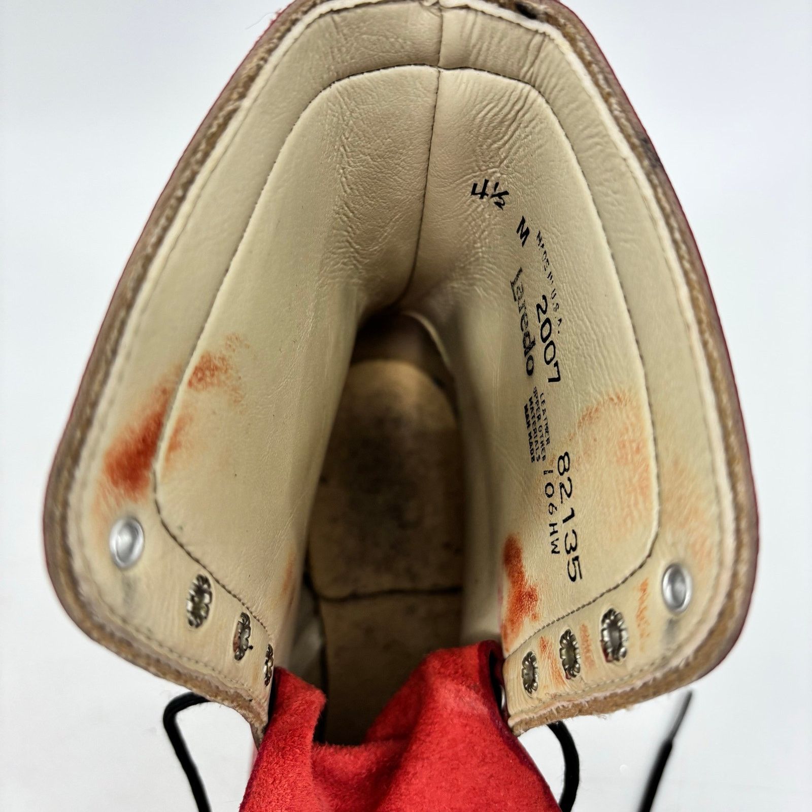 Vintage Laredo Red Cowboy Women 6 Boots Kiltie Roper Lace Up Western Size US 6 / IT 36 - 13 Thumbnail