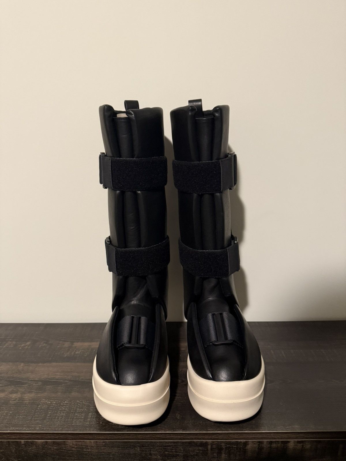 Rick Owens Black splint boots (white bottom) Size US 6.5 / EU 39-40 - 3 Thumbnail