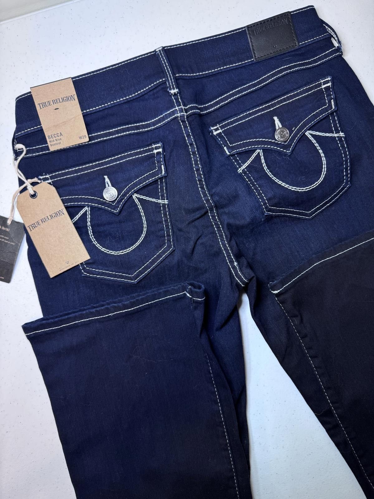 True Religion True Religion Women's Becca Mid-Rise Jeans - W29 Size 29" - 6 Thumbnail
